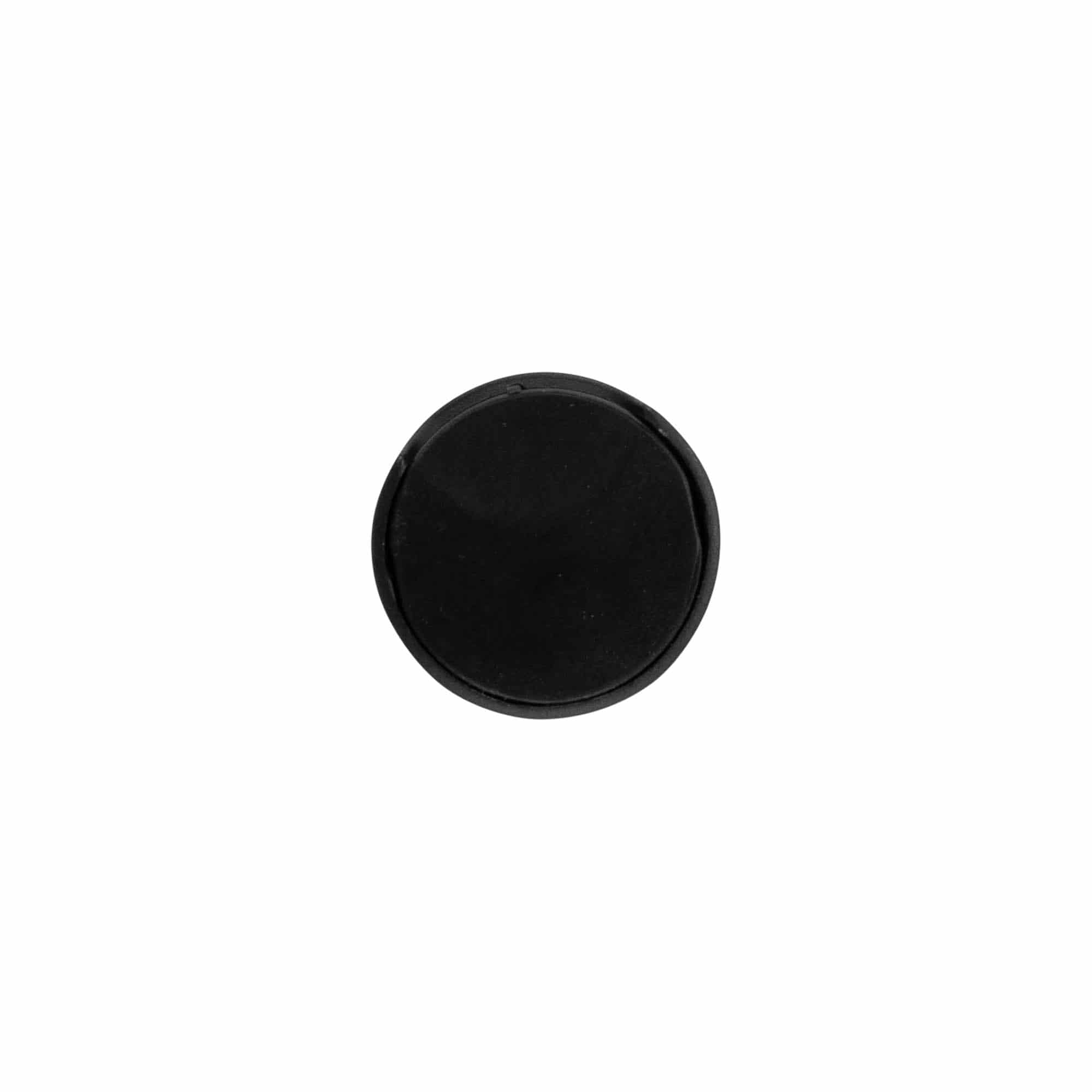 Skruvkapsel Disc Top, PP-plast, svart, för mynning: 24/410