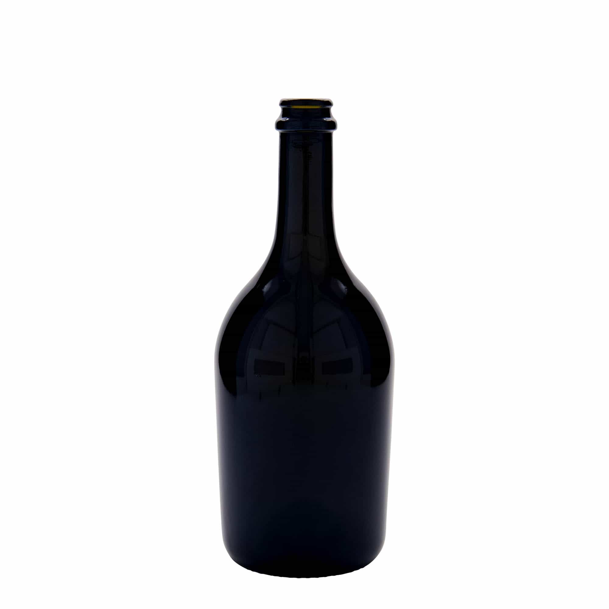 750 ml öl-/champagneflaska 'Butterfly', glas, antikgrön, mynning: kronkapsyl 750 ml öl-/champagneflaska 'Butterfly', glas, antikgrön, mynning: kronkapsyl