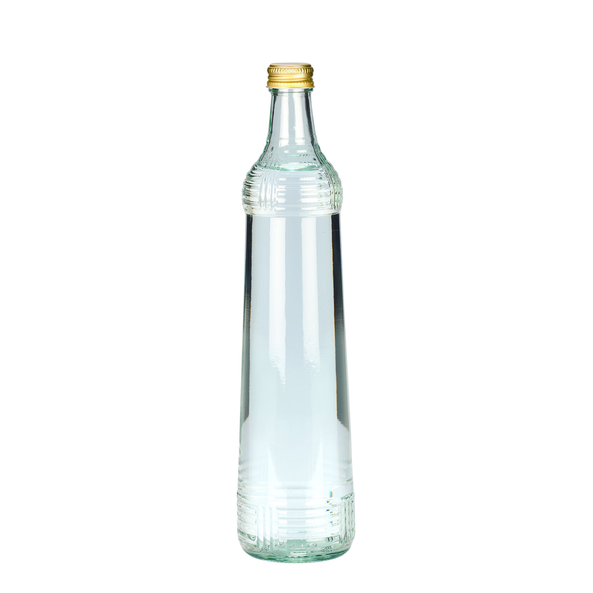 700 ml glasflaska vodka Zwiebelturm, mynning: PP 28