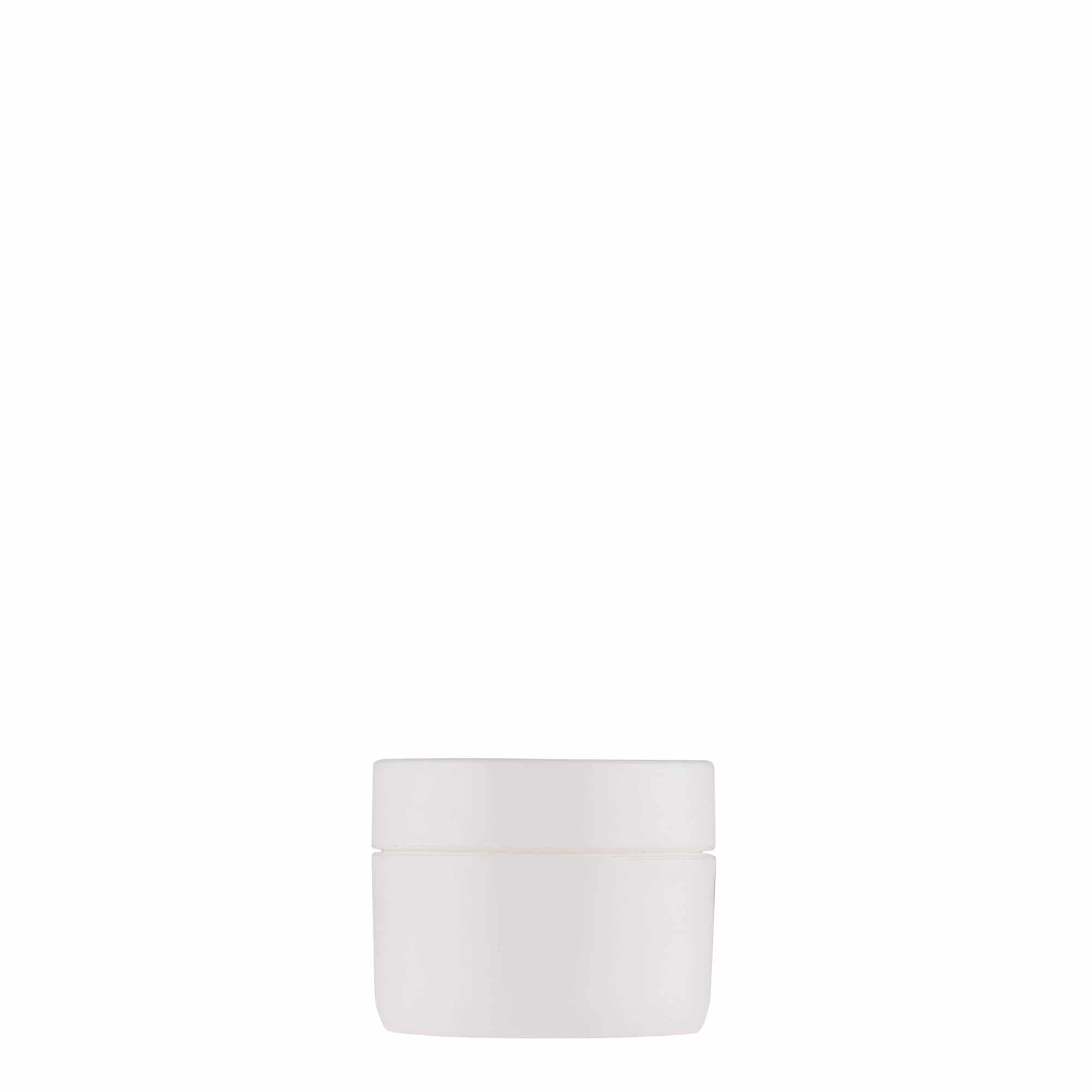 10 ml plastburk 'Antonella', PP, vit, öppning: skruvlock