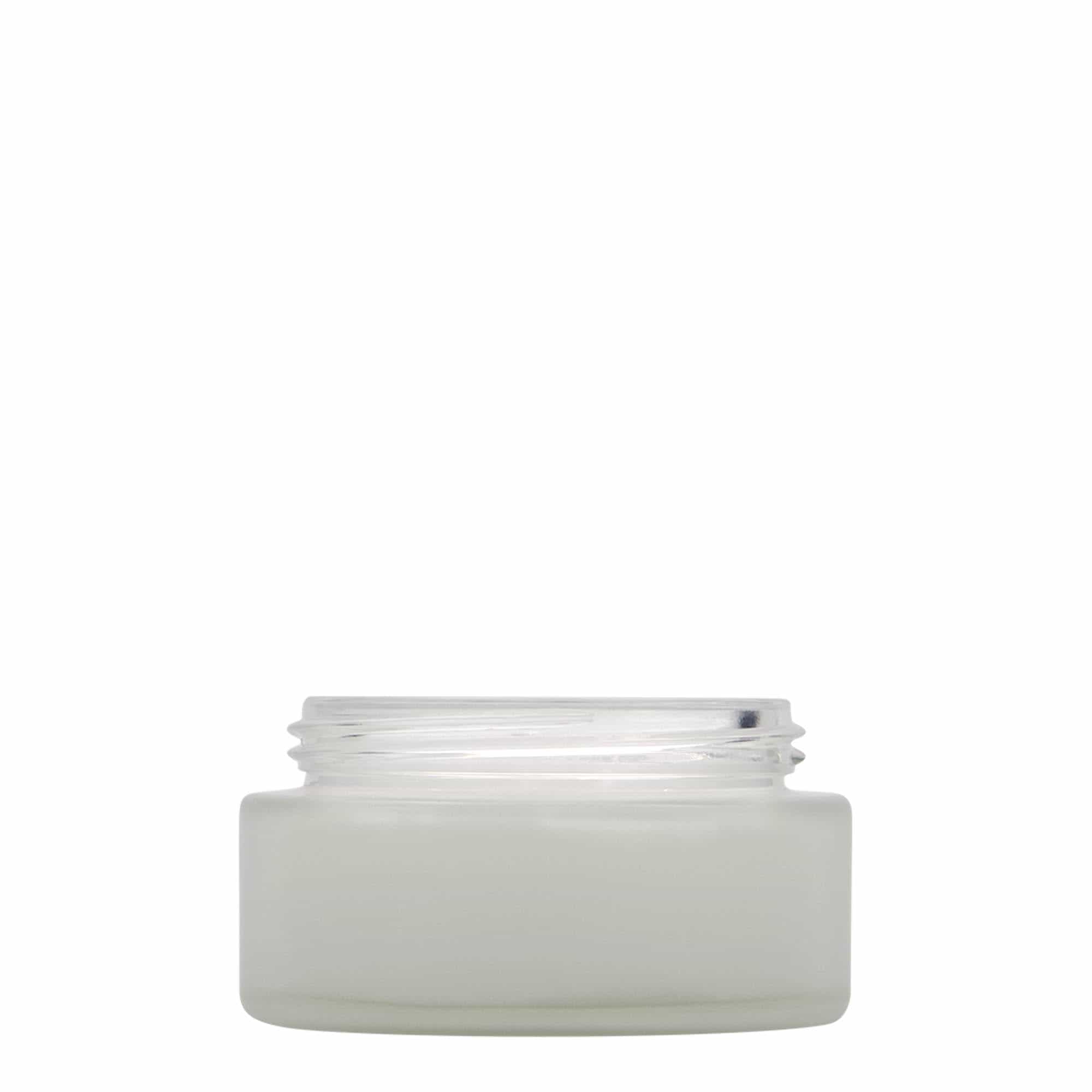 100 ml burk 'Platin Edition', glas, frostad, mynning: skruvkapsel