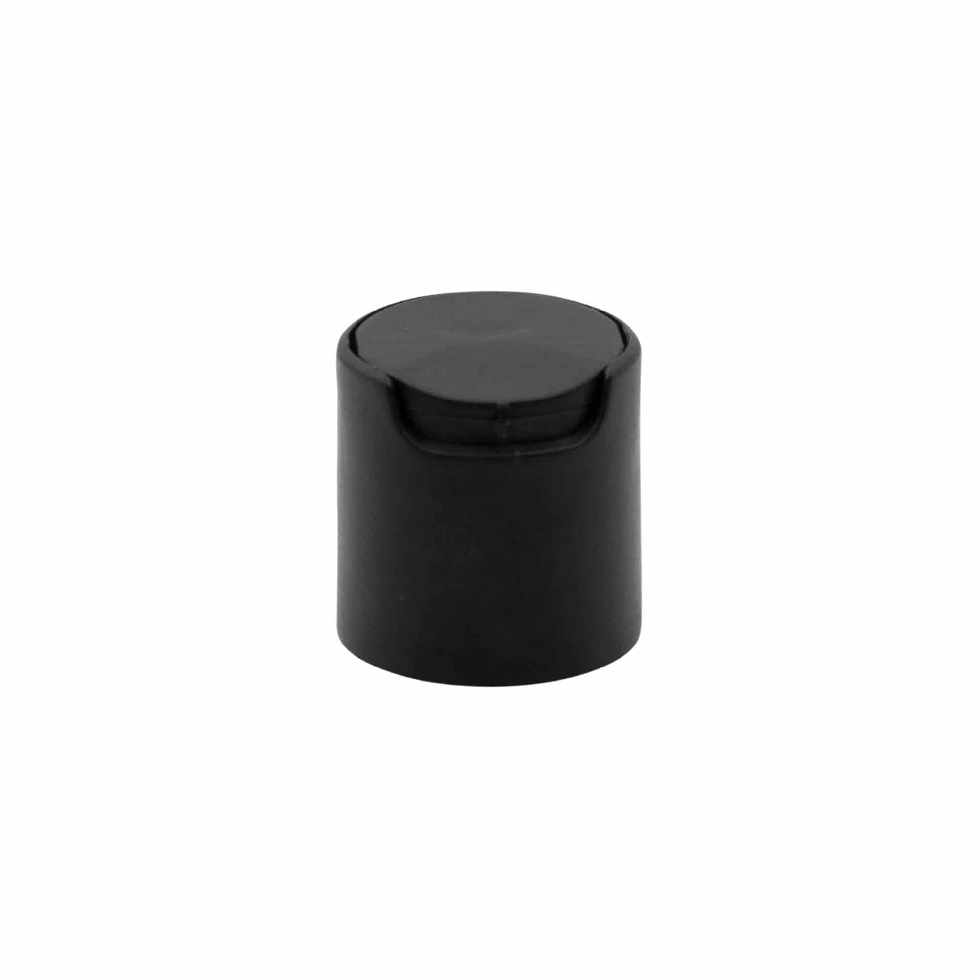 Skruvkapsel Disc Top, PP-plast, svart, för mynning: 24/410 Skruvkapsel Disc Top, PP-plast, svart, för mynning: 24/410