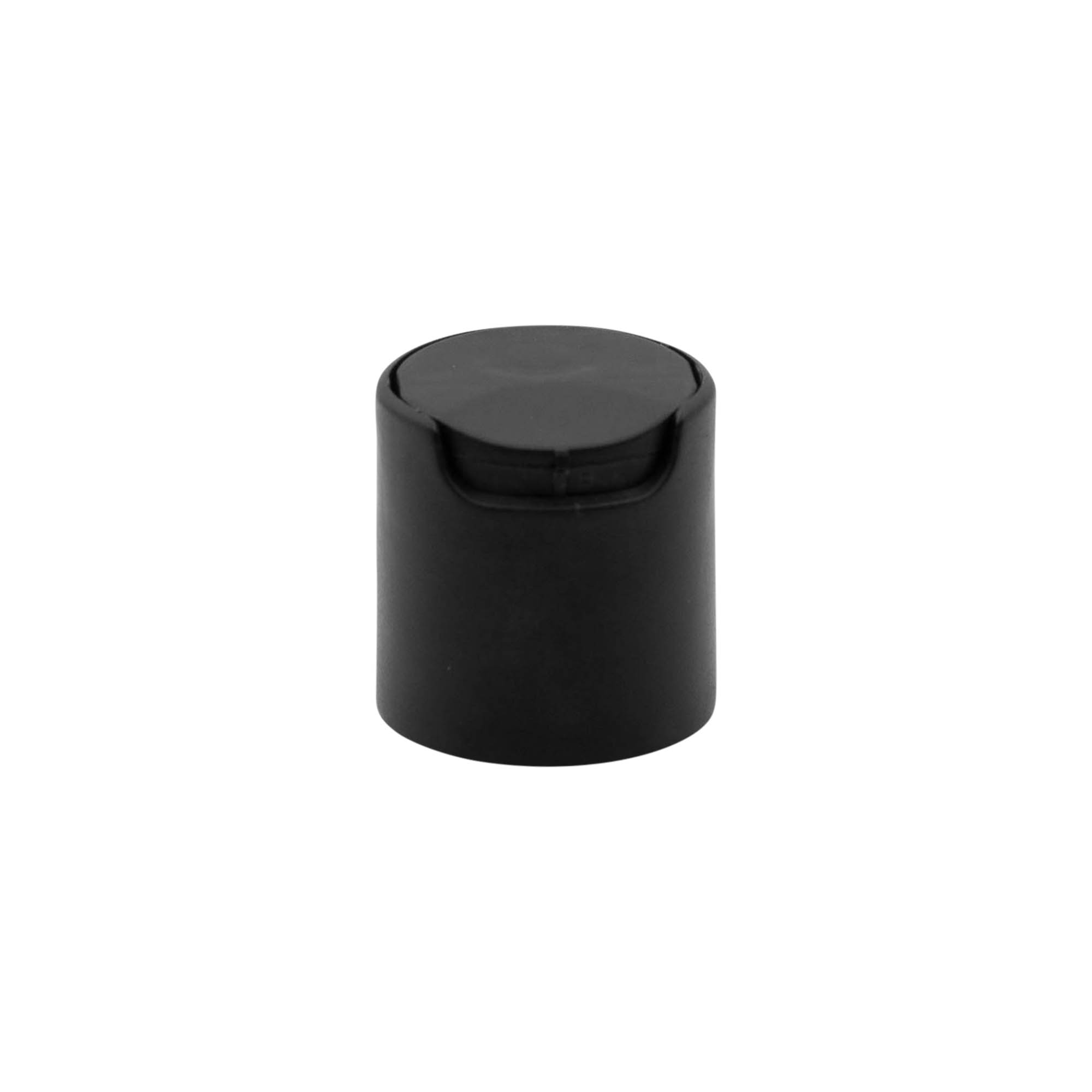 Skruvlock Disc Top, PP-plast, svart, för öppning: 24/410