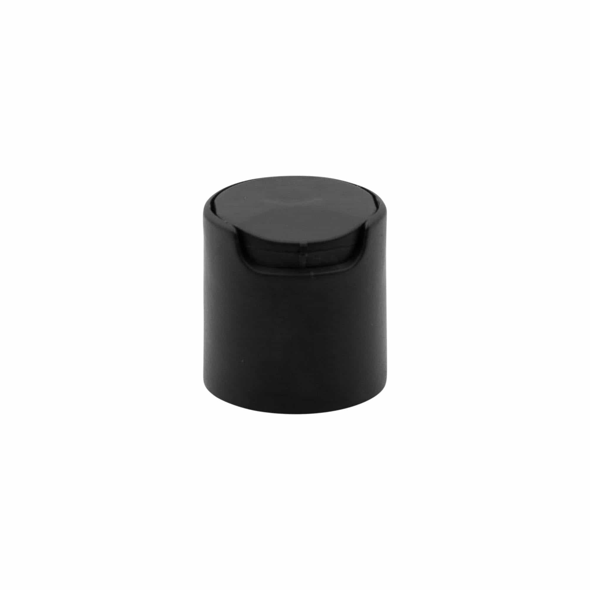 Skruvlock Disc Top, PP-plast, svart, för öppning: 24/410