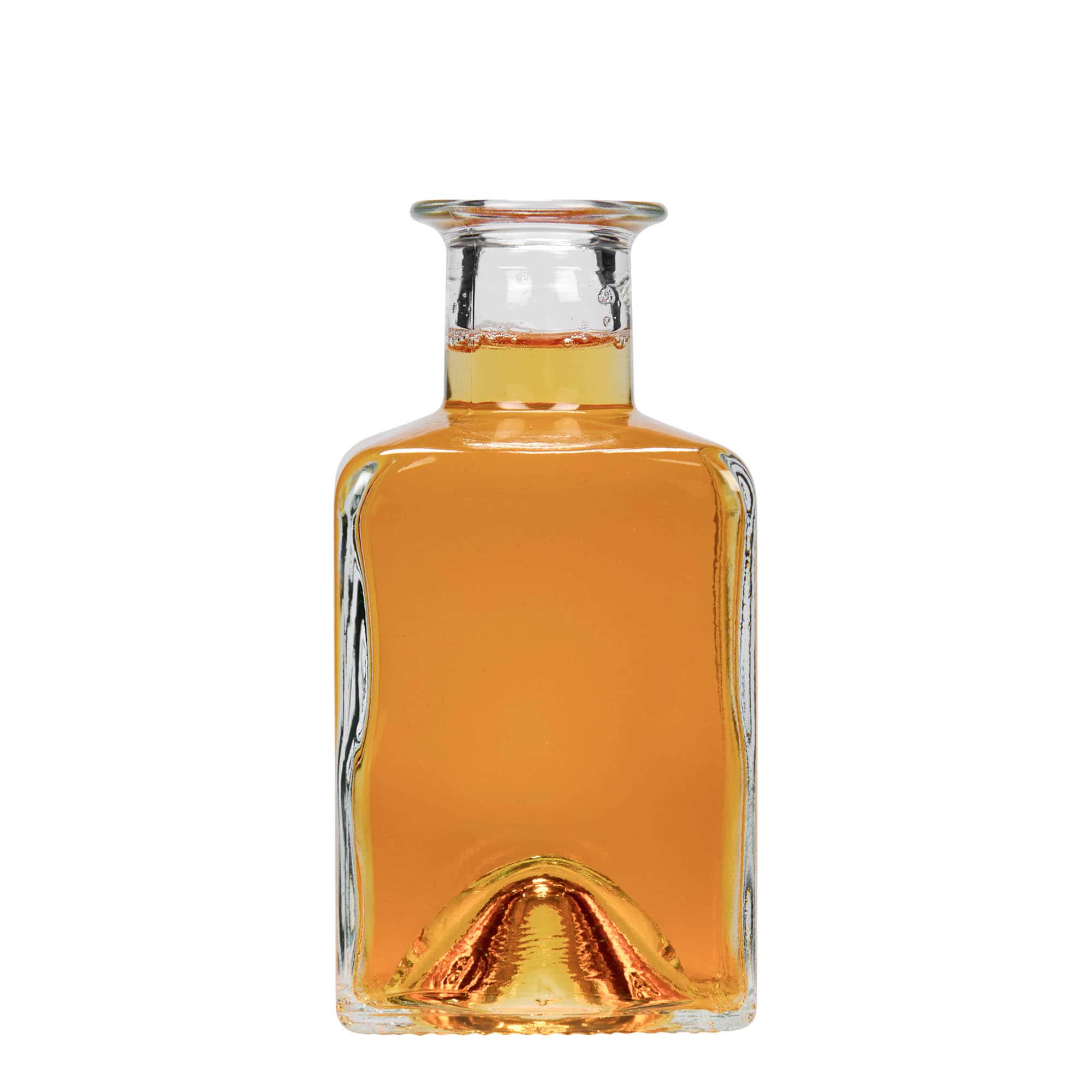 200 ml glasflaska 'Kubica', kvadratisk, öppning: kork