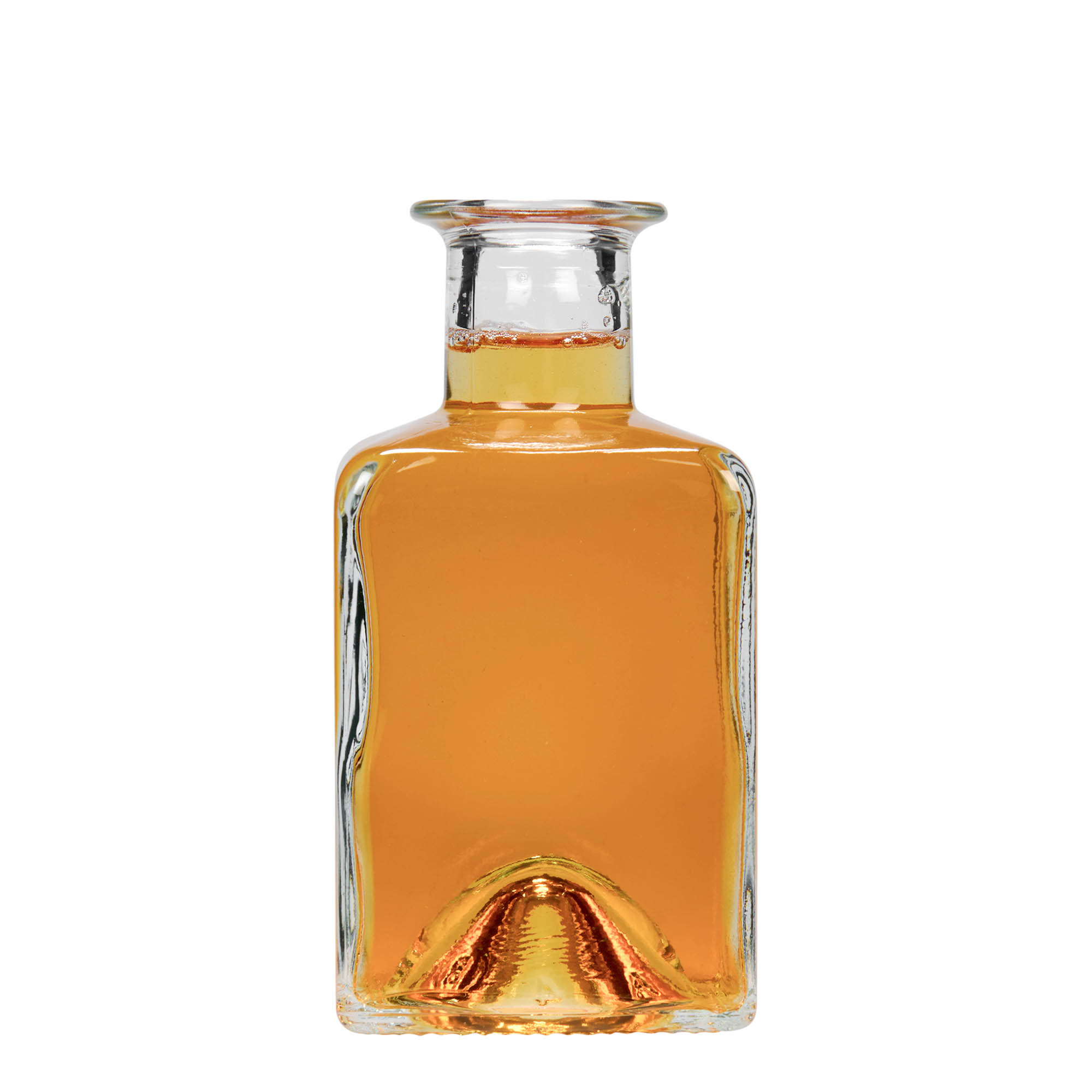 200 ml glasflaska 'Kubica', kvadratisk, öppning: kork