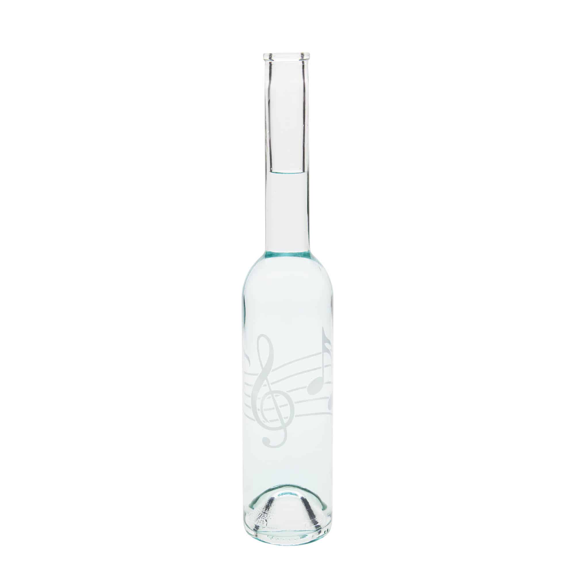 350 ml glasflaska 'Opera', motiv: Musiknoter, mynning: kork