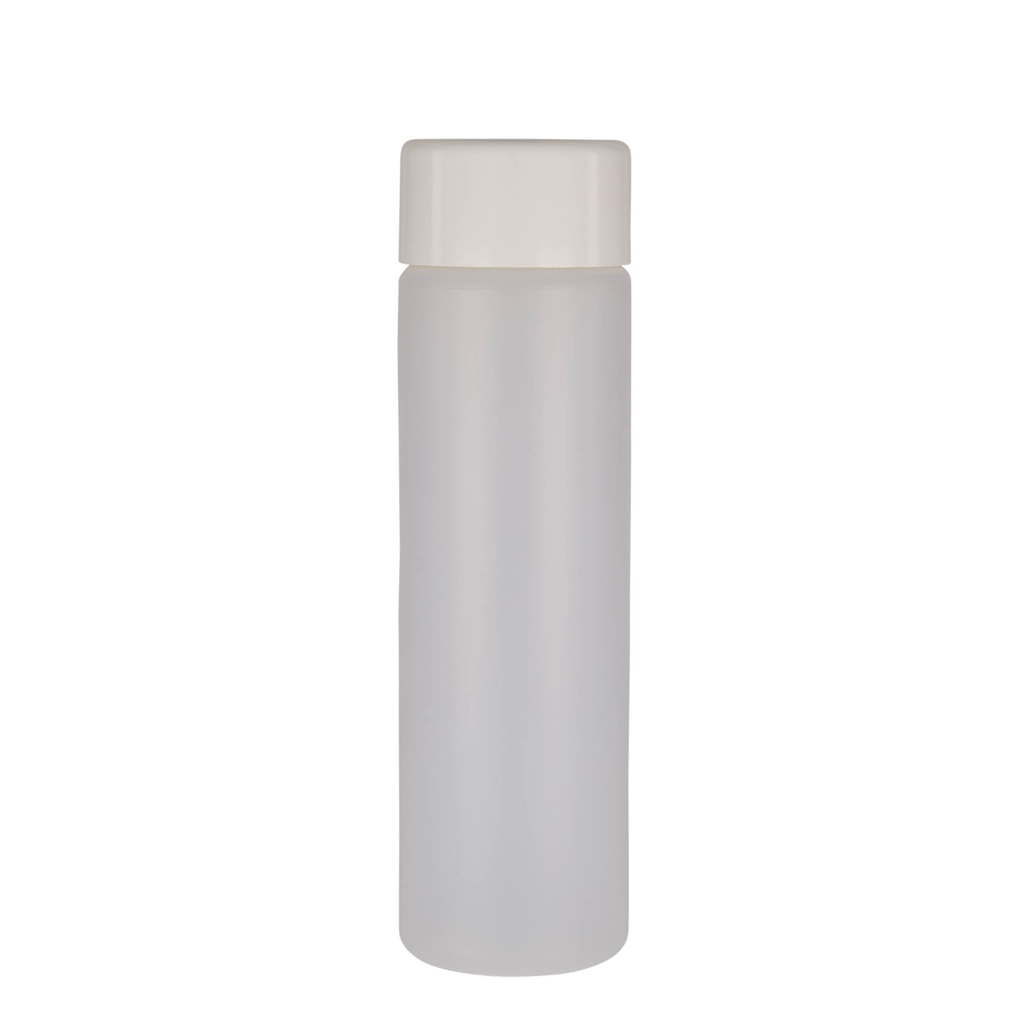 500 ml rund flaska, PE-plast, natur, öppning: skruvlock