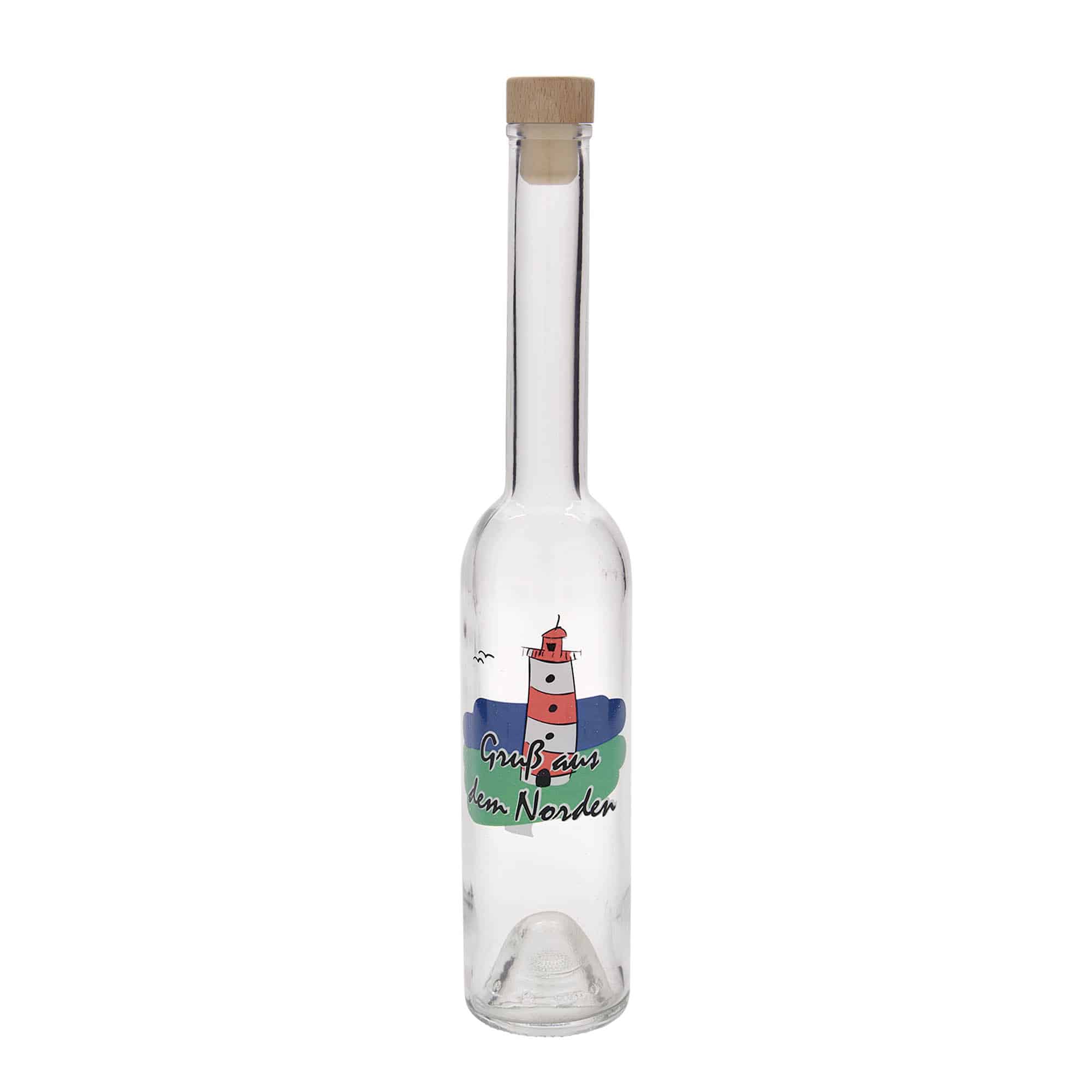350 ml glasflaska 'Opera', motiv: Norden, mynning: kork