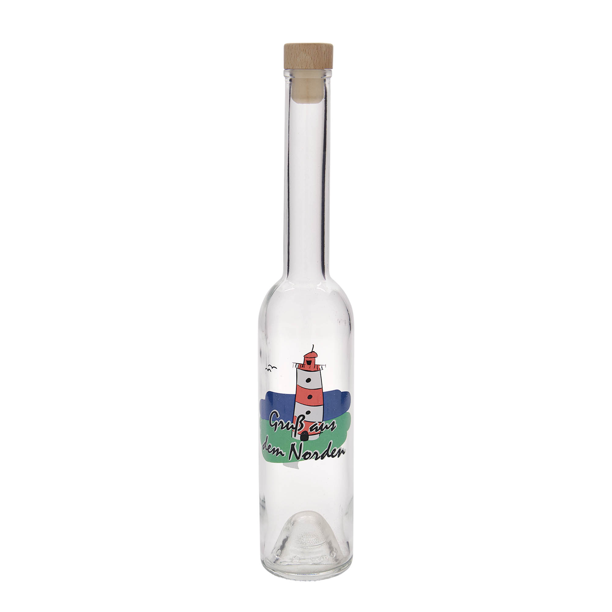 350 ml glasflaska 'Opera', motiv: Norden, mynning: kork