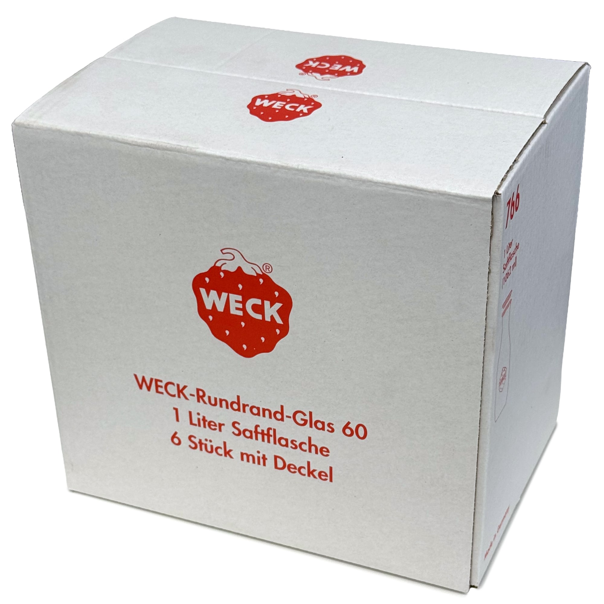 6x 1000 ml WECK-juiceflaska med glaslock RR 60