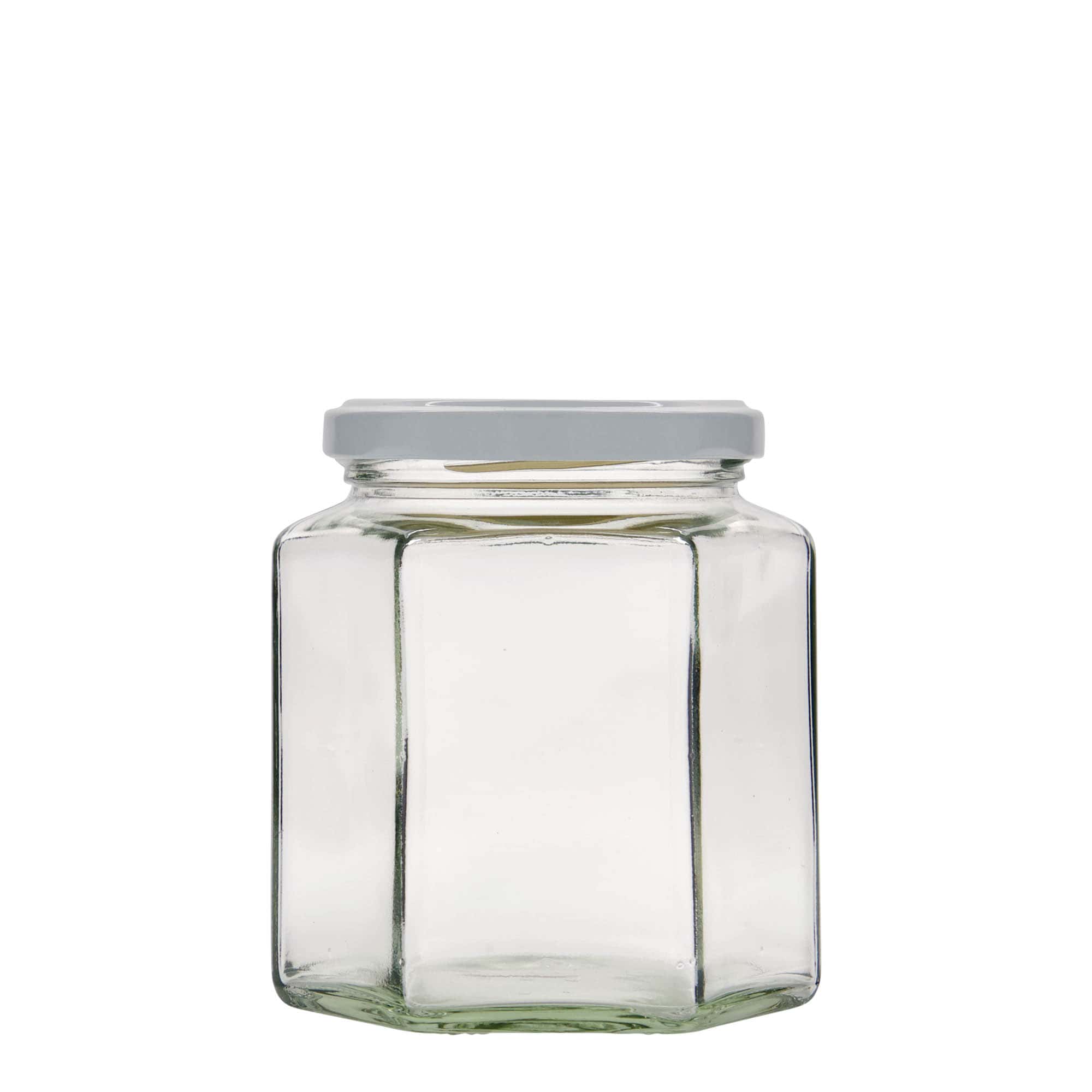 390 ml sexkantigt glas, öppning: twist-off (TO 70)