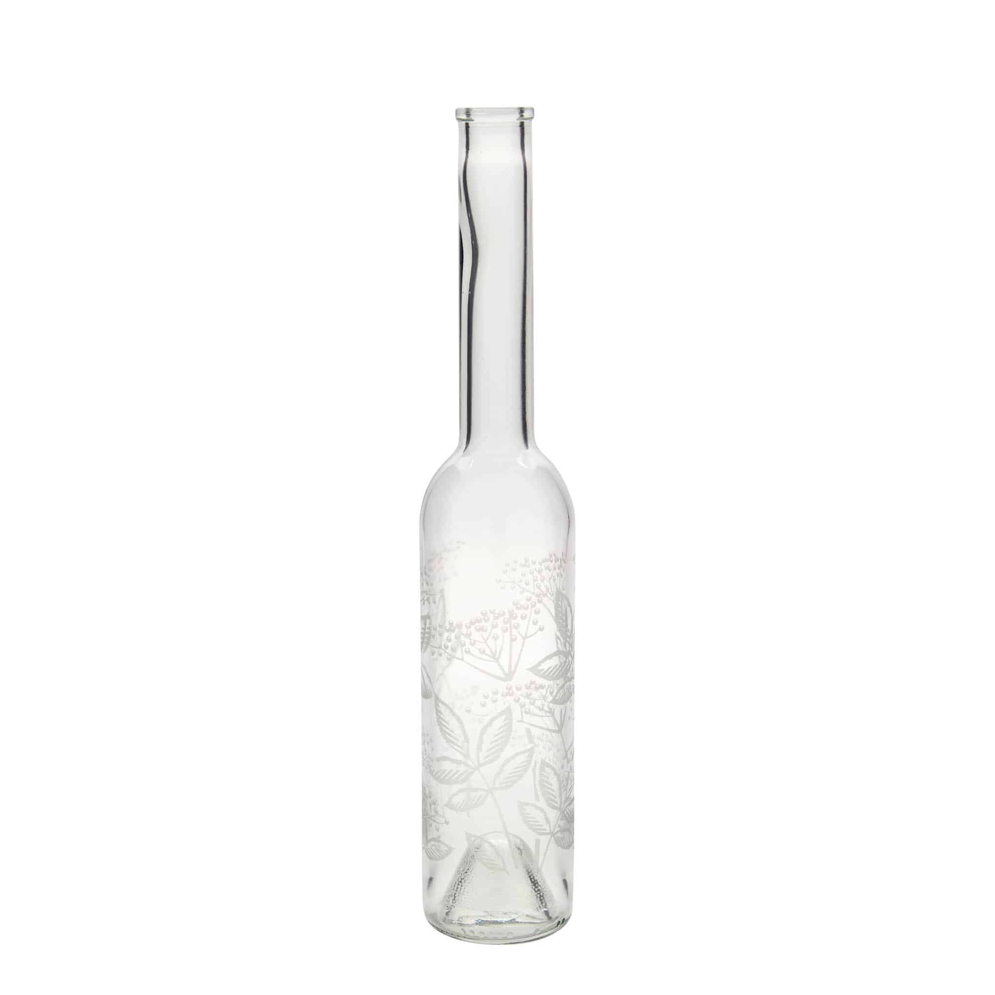 350 ml glasflaska 'Opera', motiv: fläder, öppning: kork 350 ml glasflaska 'Opera', motiv: fläder, öppning: kork