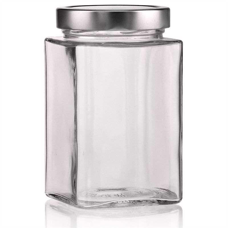 720 ml fyrkantig burk 'Ikarus', mynning: deep twist off (DTO 82)