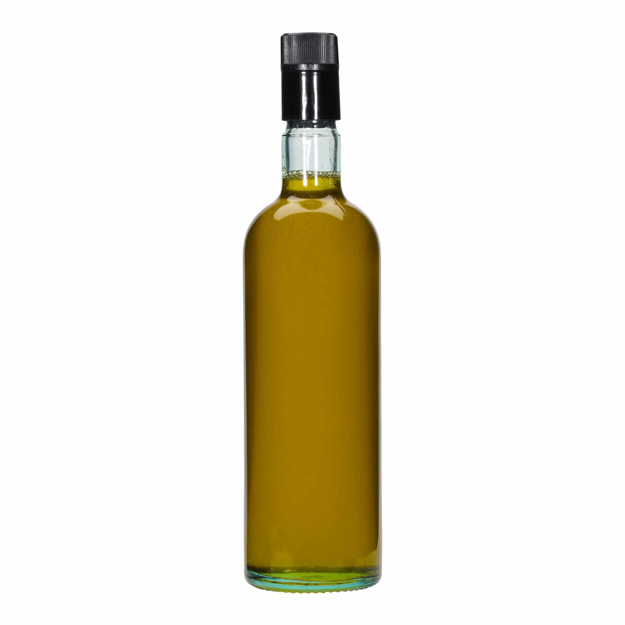 750 ml ättiks-/oljeflaska 'Willy New', glas, ljusgrön, mynning: DOP