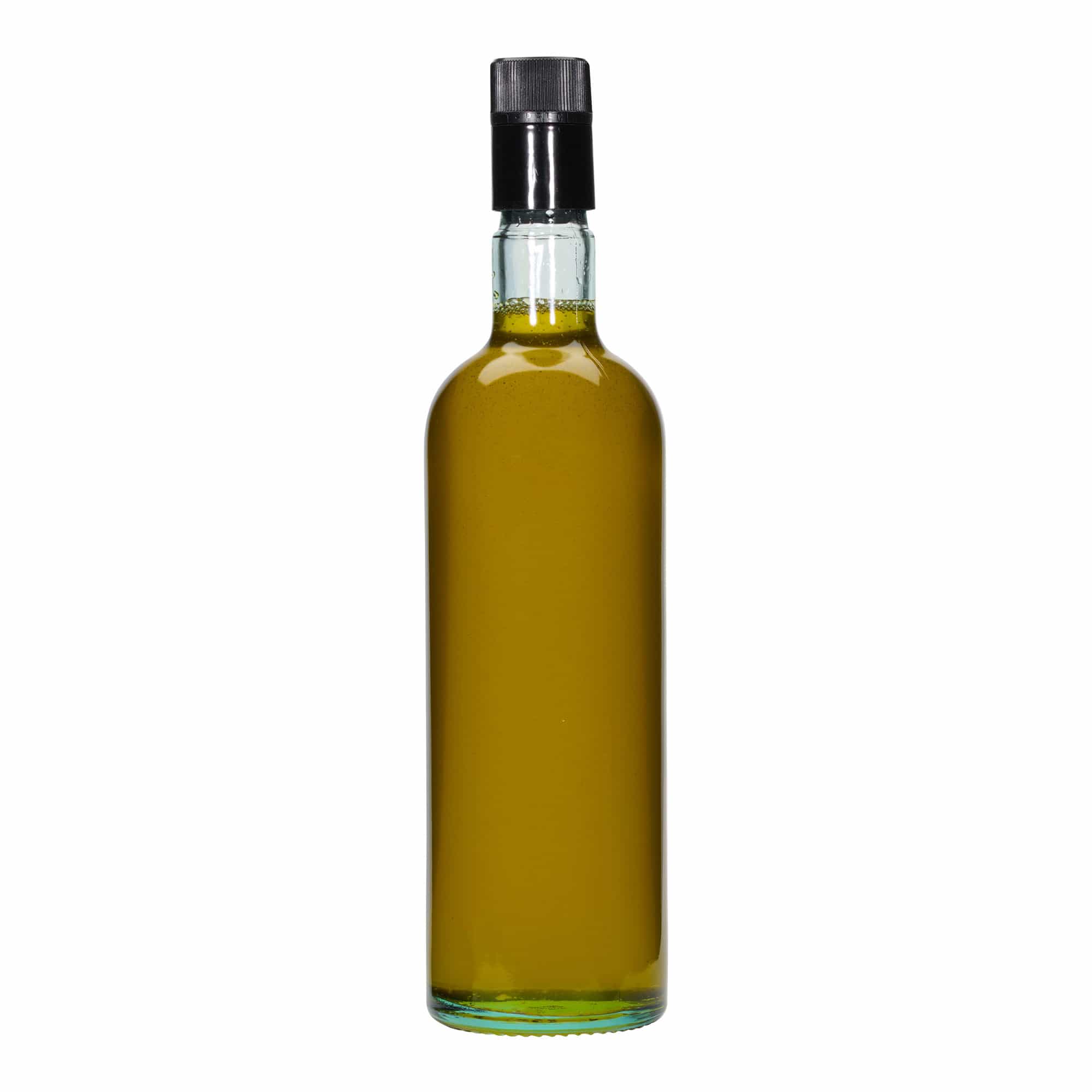 750 ml ättiks-/oljeflaska 'Willy New', glas, ljusgrön, mynning: DOP