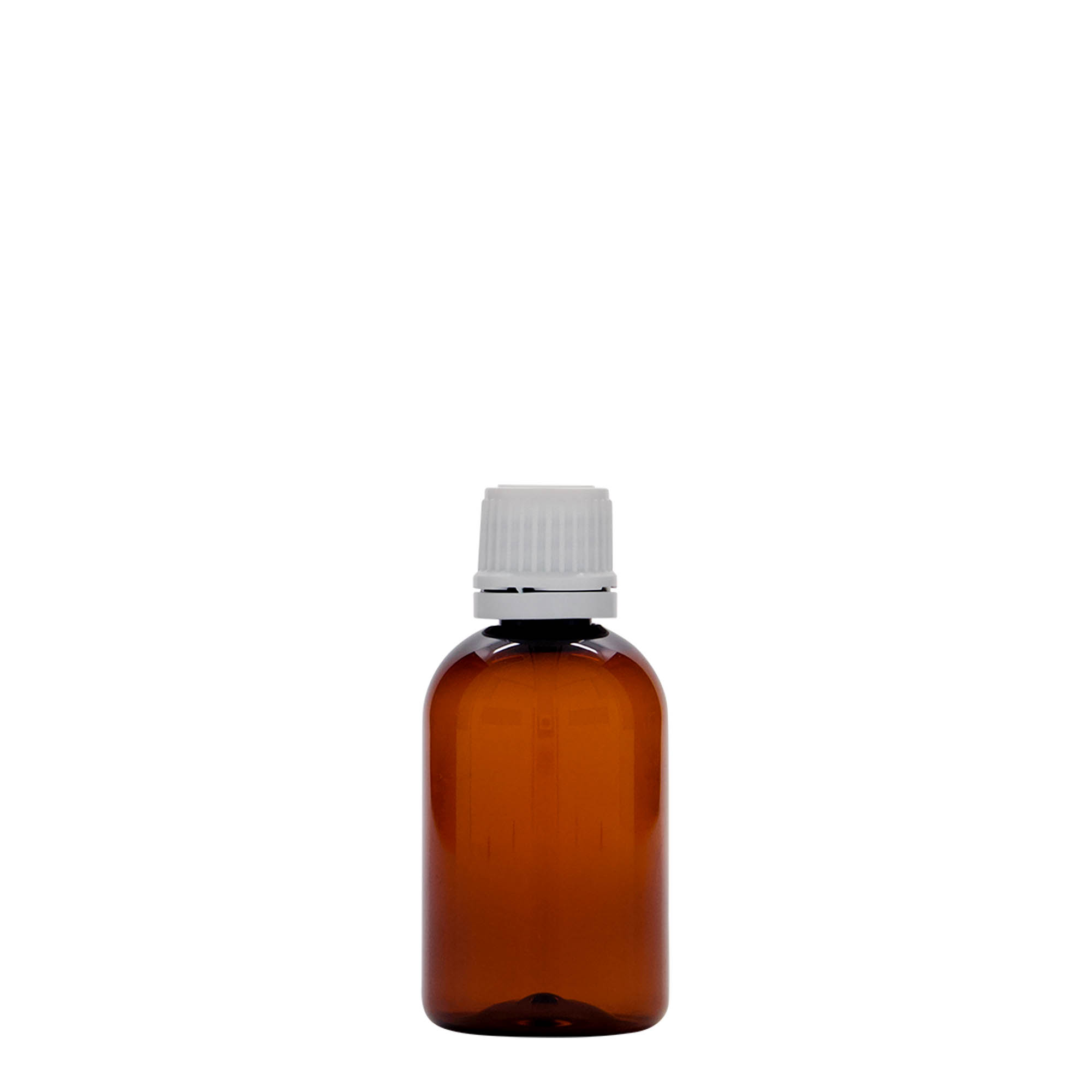 50 ml PET-medicinflaska 'Easy Living', brun, plast, mynning: DIN 18 50 ml PET-medicinflaska 'Easy Living', brun, plast, mynning: DIN 18
