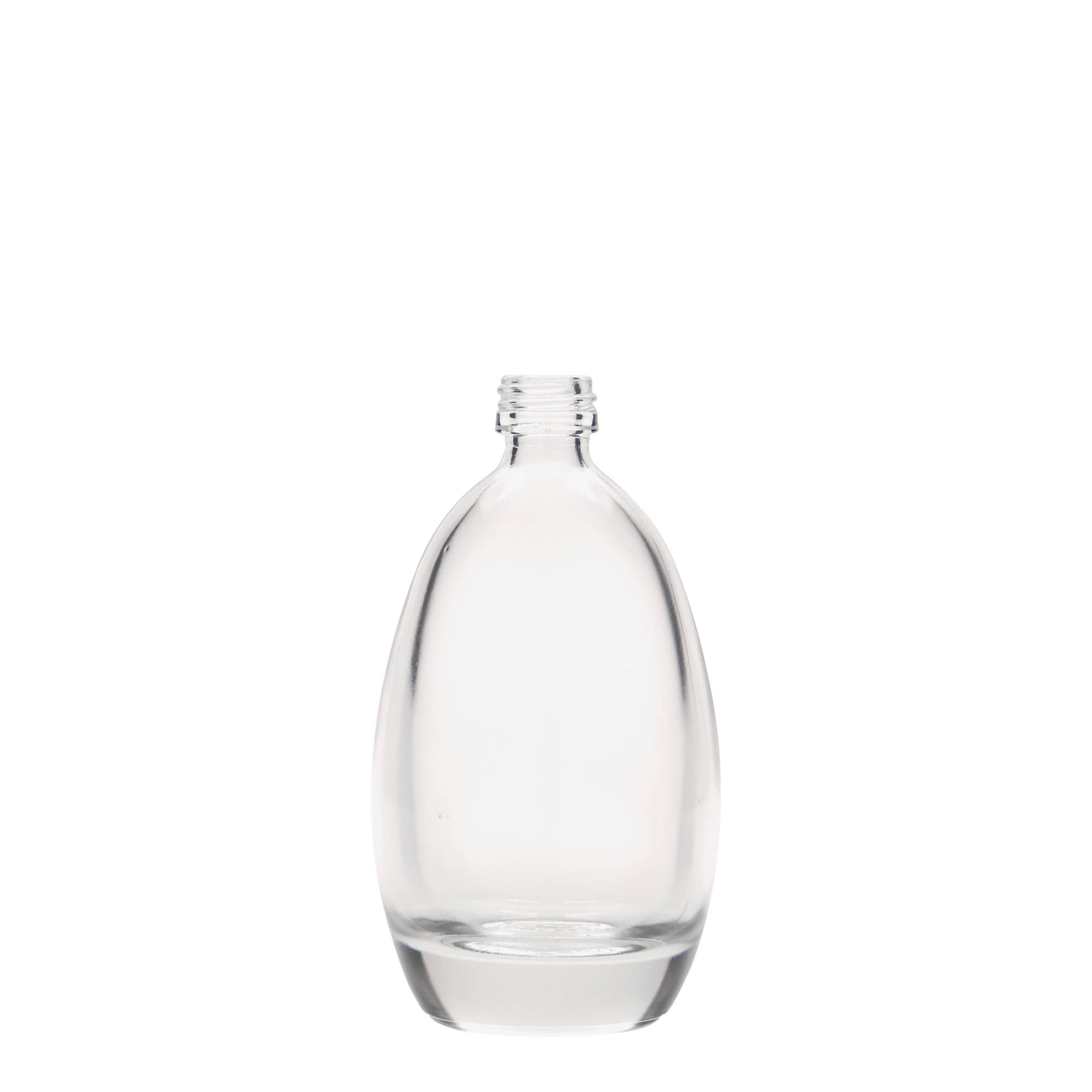100 ml glasflaska 'ägg', öppning: PP 18 100 ml glasflaska 'ägg', öppning: PP 18