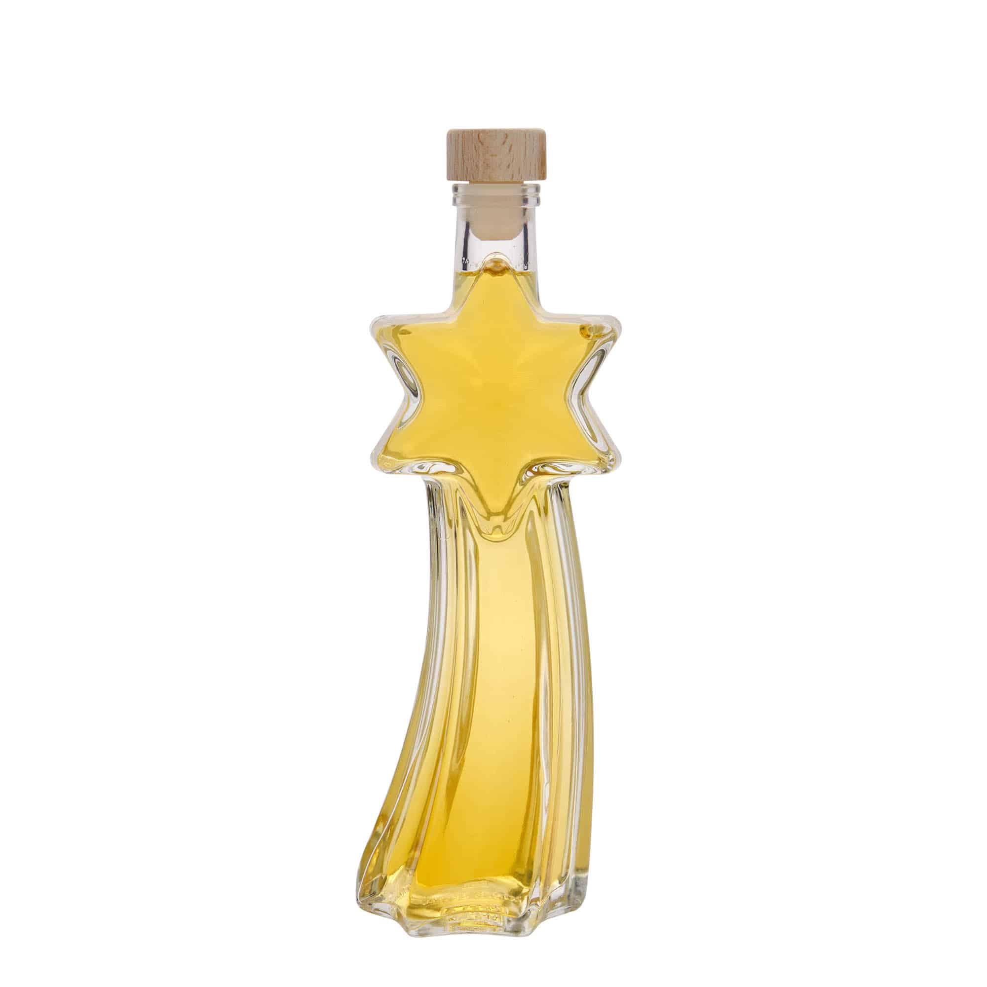 200 ml glasflaska 'Stjärnfall', öppning: kork