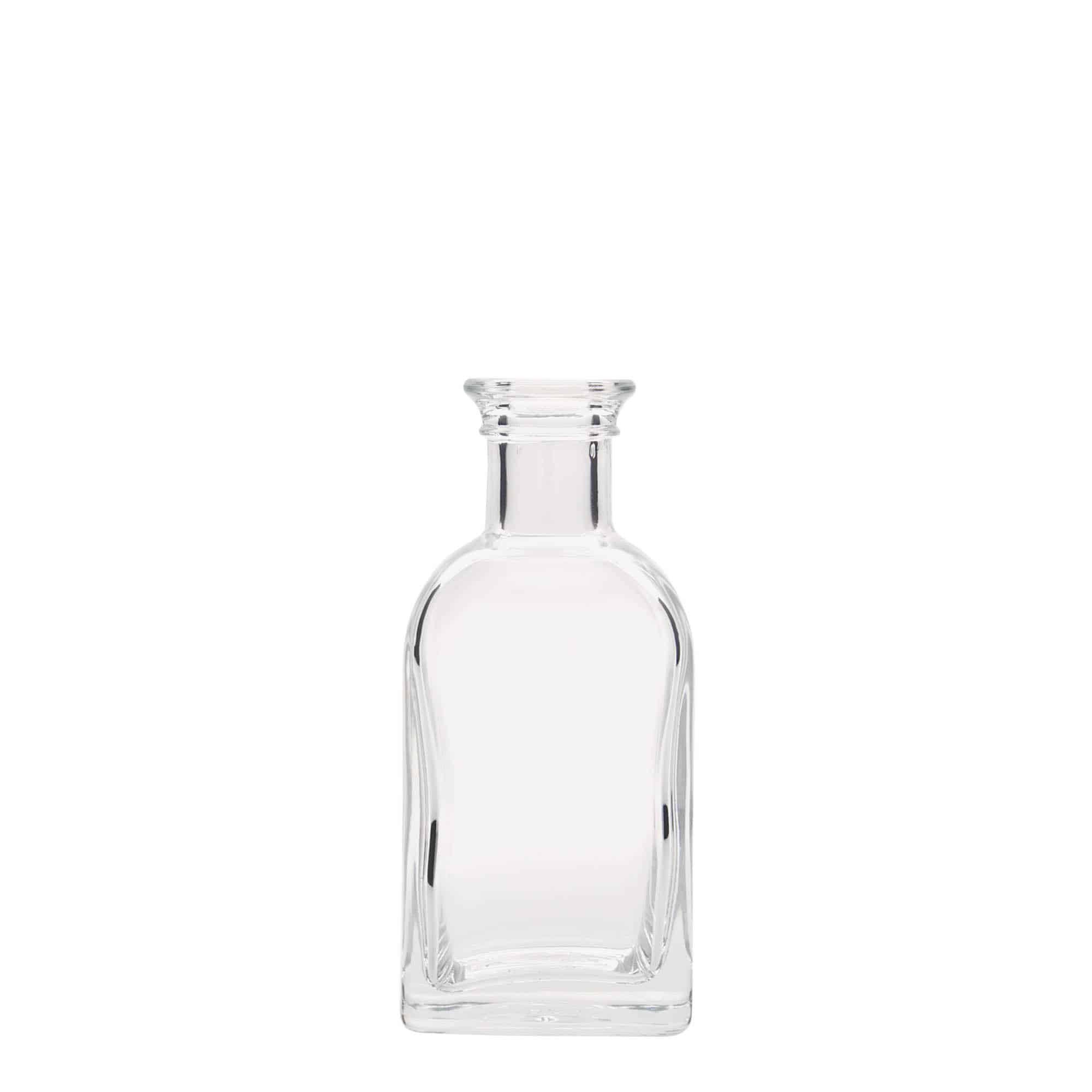 100 ml apoteksglasflaska Carré, kvadratisk, mynning: kork 100 ml apoteksglasflaska Carré, kvadratisk, mynning: kork