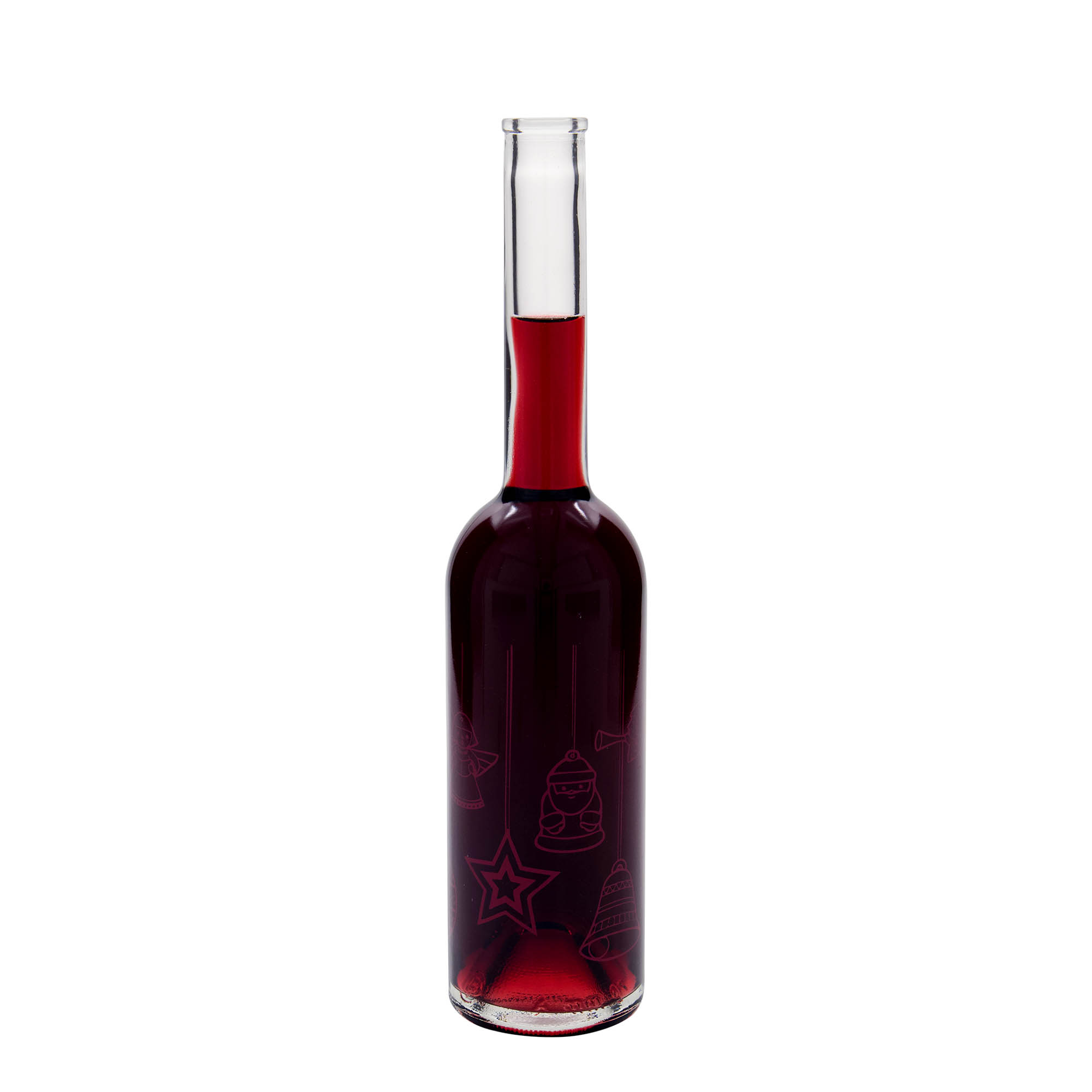 500 ml glasflaska 'Opera', motiv: stjärnor, mynning: kork
