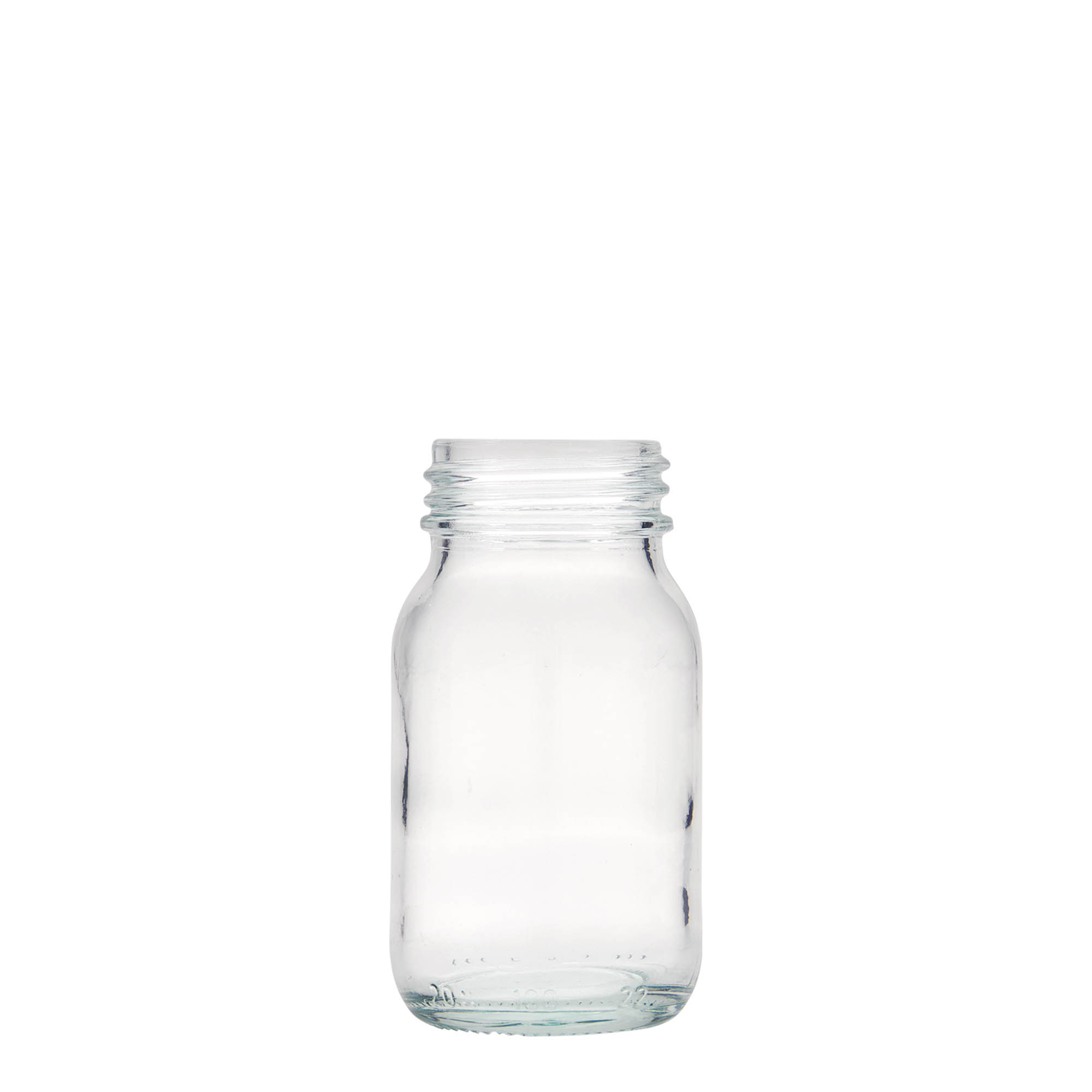 100 ml vid halsglas, öppning: DIN 40 100 ml vid halsglas, öppning: DIN 40