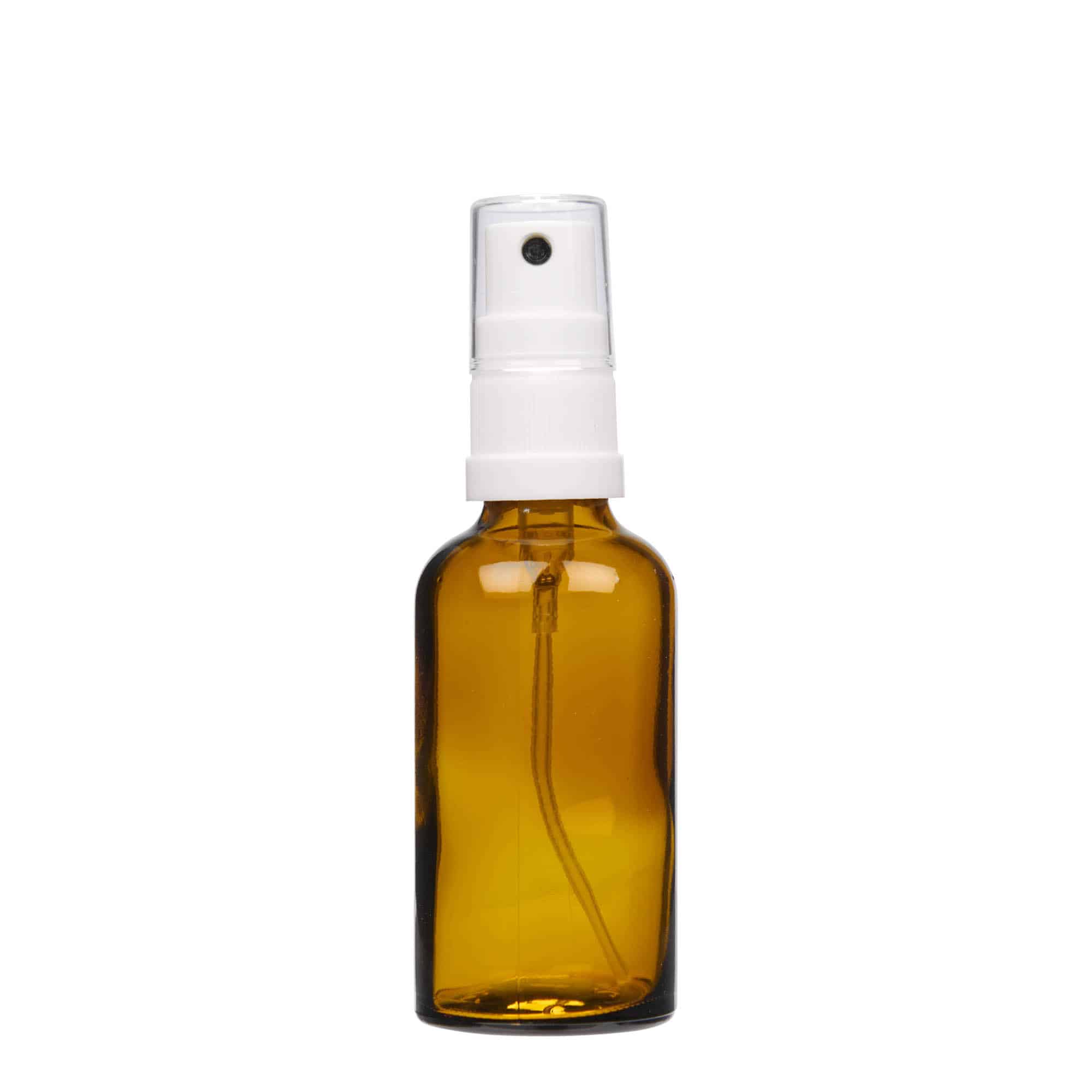 50 ml sprayflaska medicin, glas, brun, mynning: DIN 18