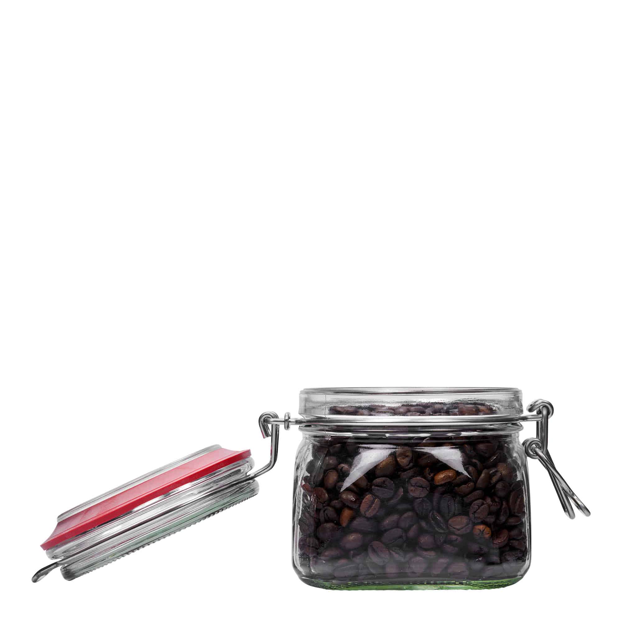 550 ml trågflaska med trådspänne, fyrkantig, öppning: trådspännelåsning