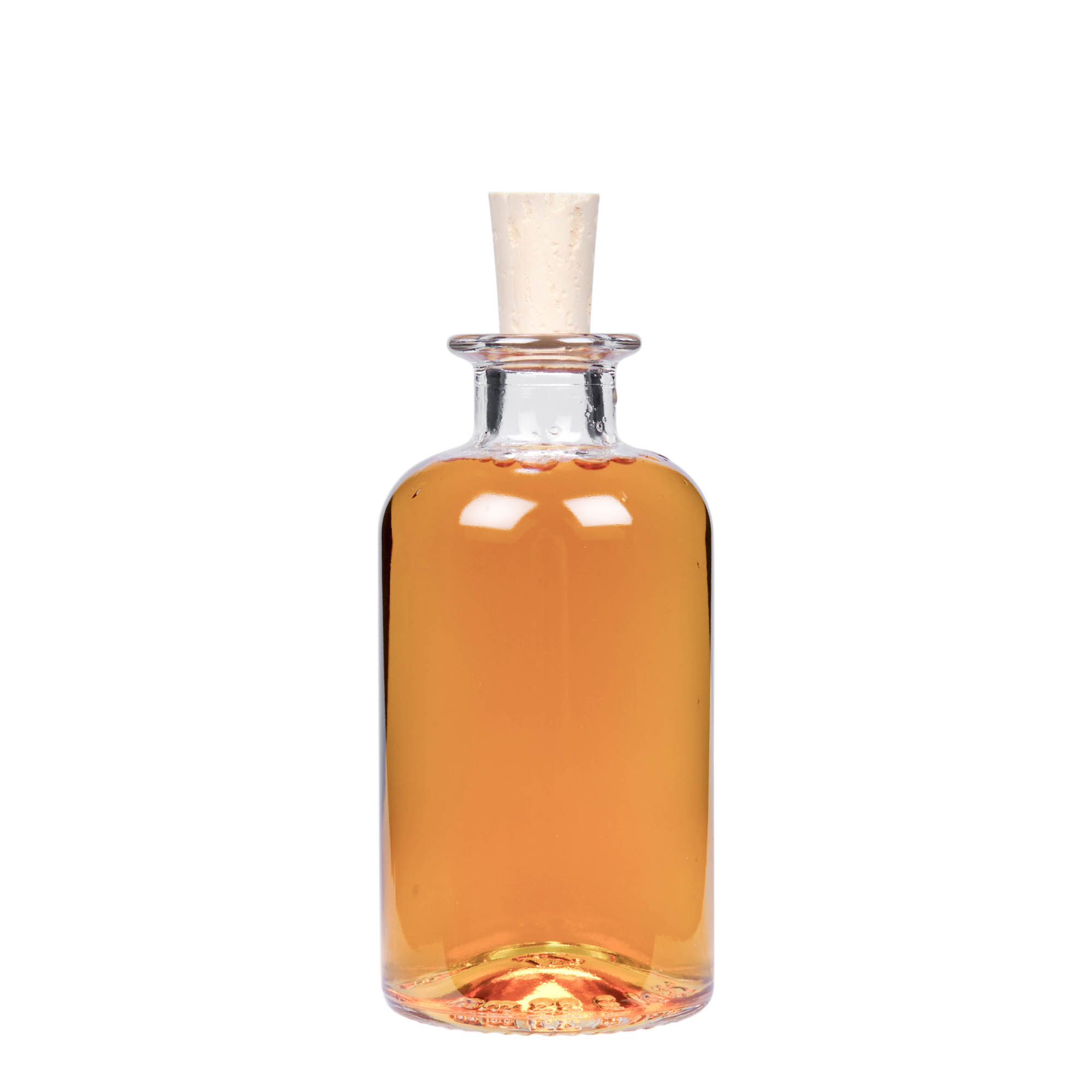 250 ml glasflaska apotekare, öppning: kork