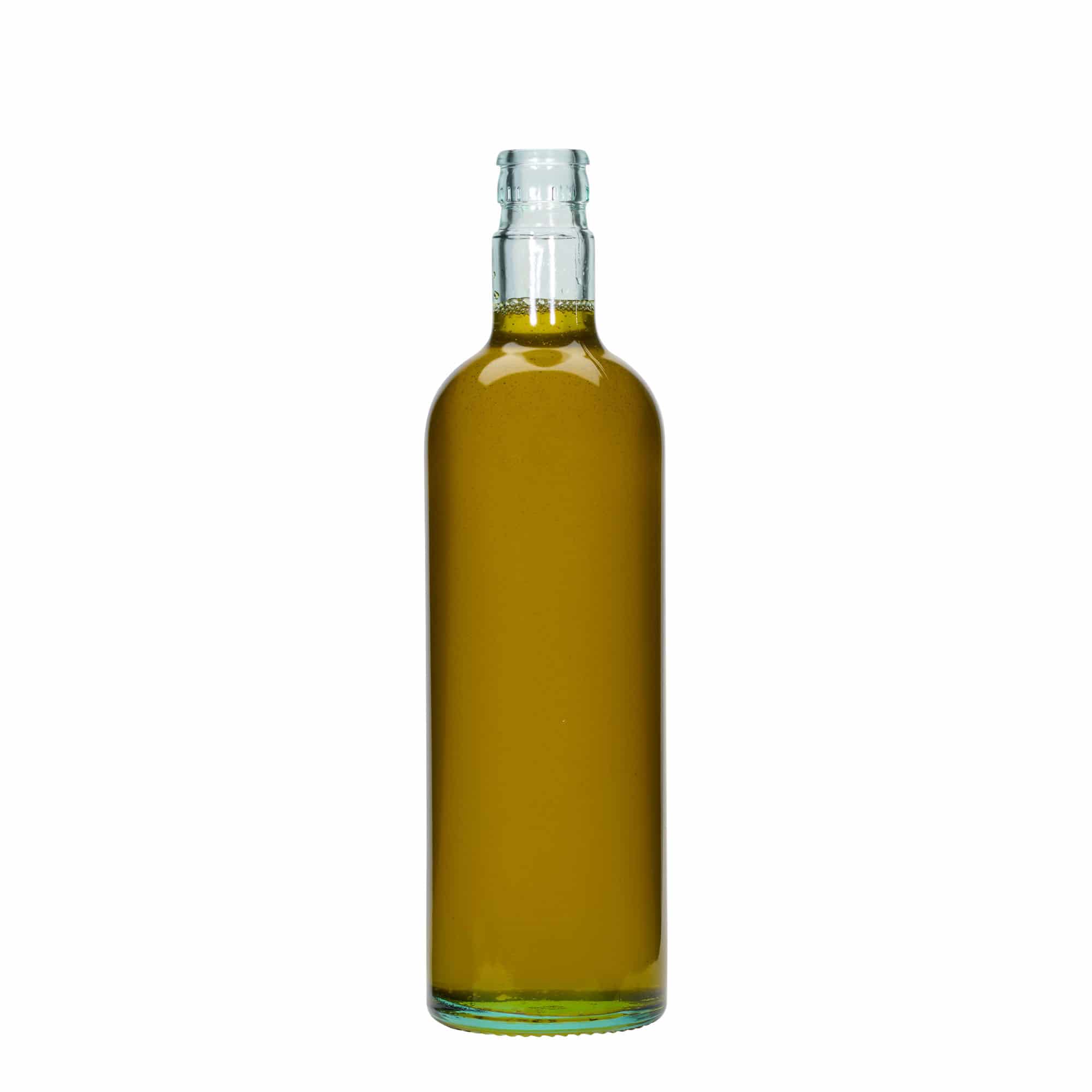750 ml vinäger-/oljeflaska 'Willy New', glas, ljusgrön, mynning: DOP