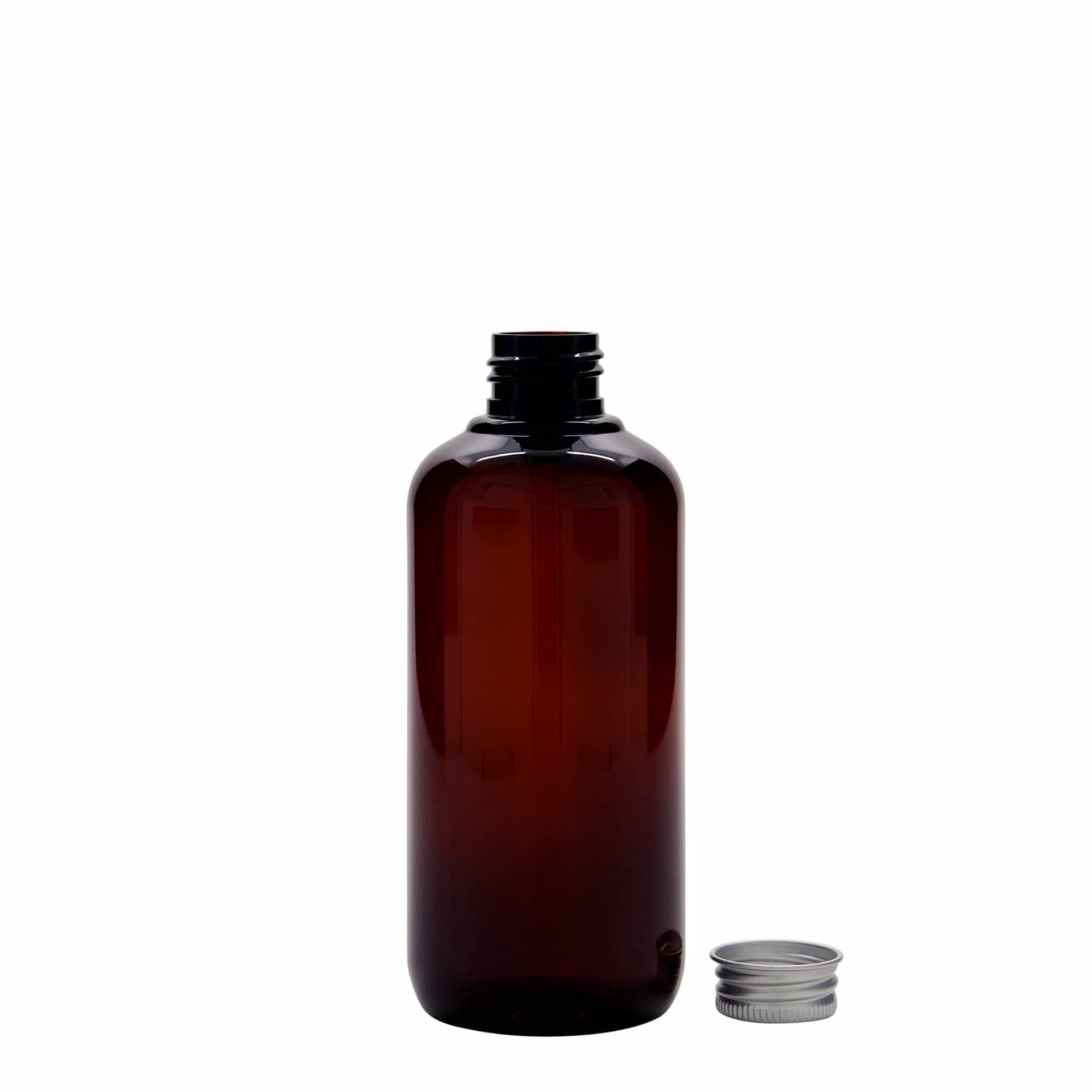 250 ml flaska av återvunnen plast 'Victor's Best, PCR, brun, mynning: 24/410