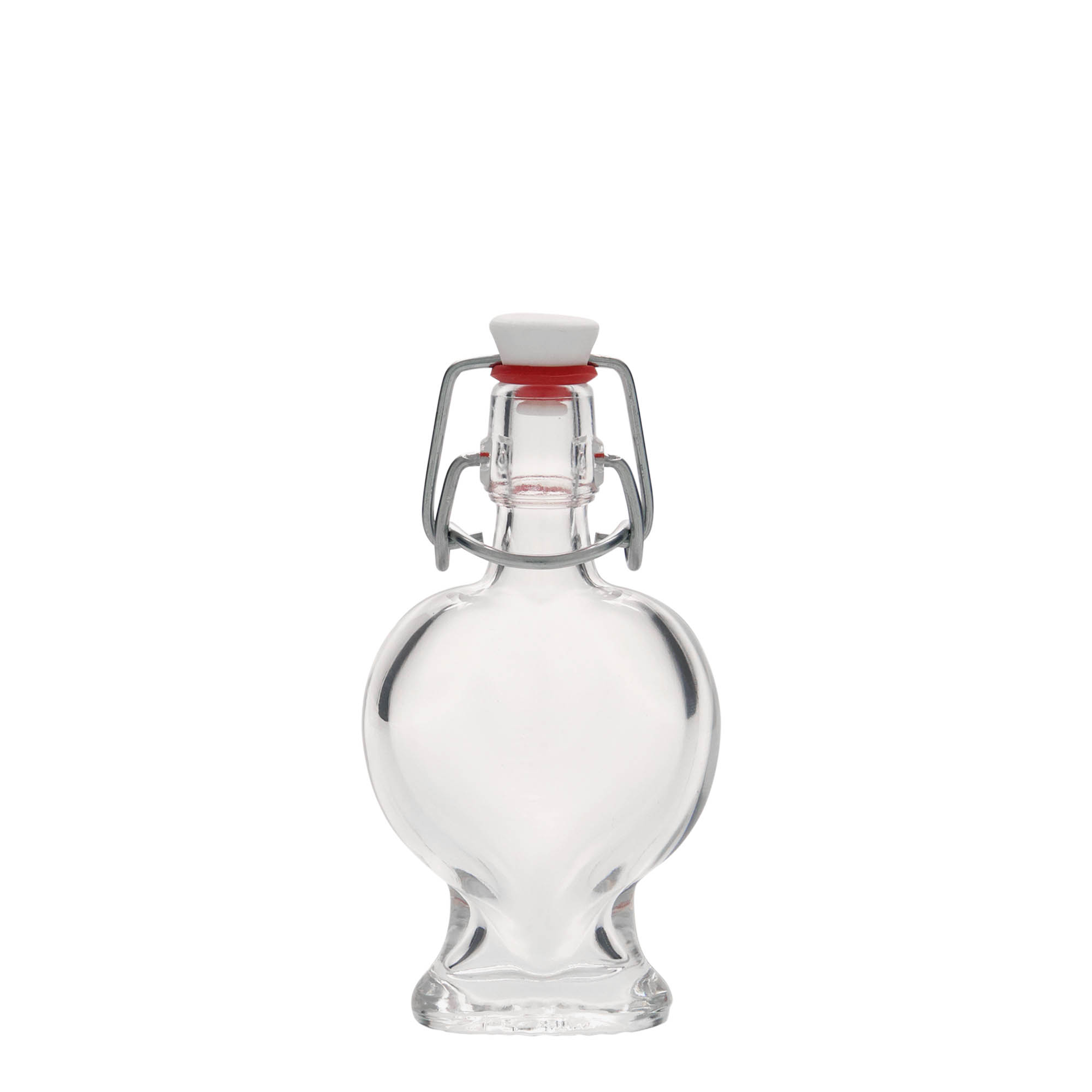 40 ml glasflaska 'Hjärta', öppning: bygelstängning 40 ml glasflaska 'Hjärta', öppning: bygelstängning