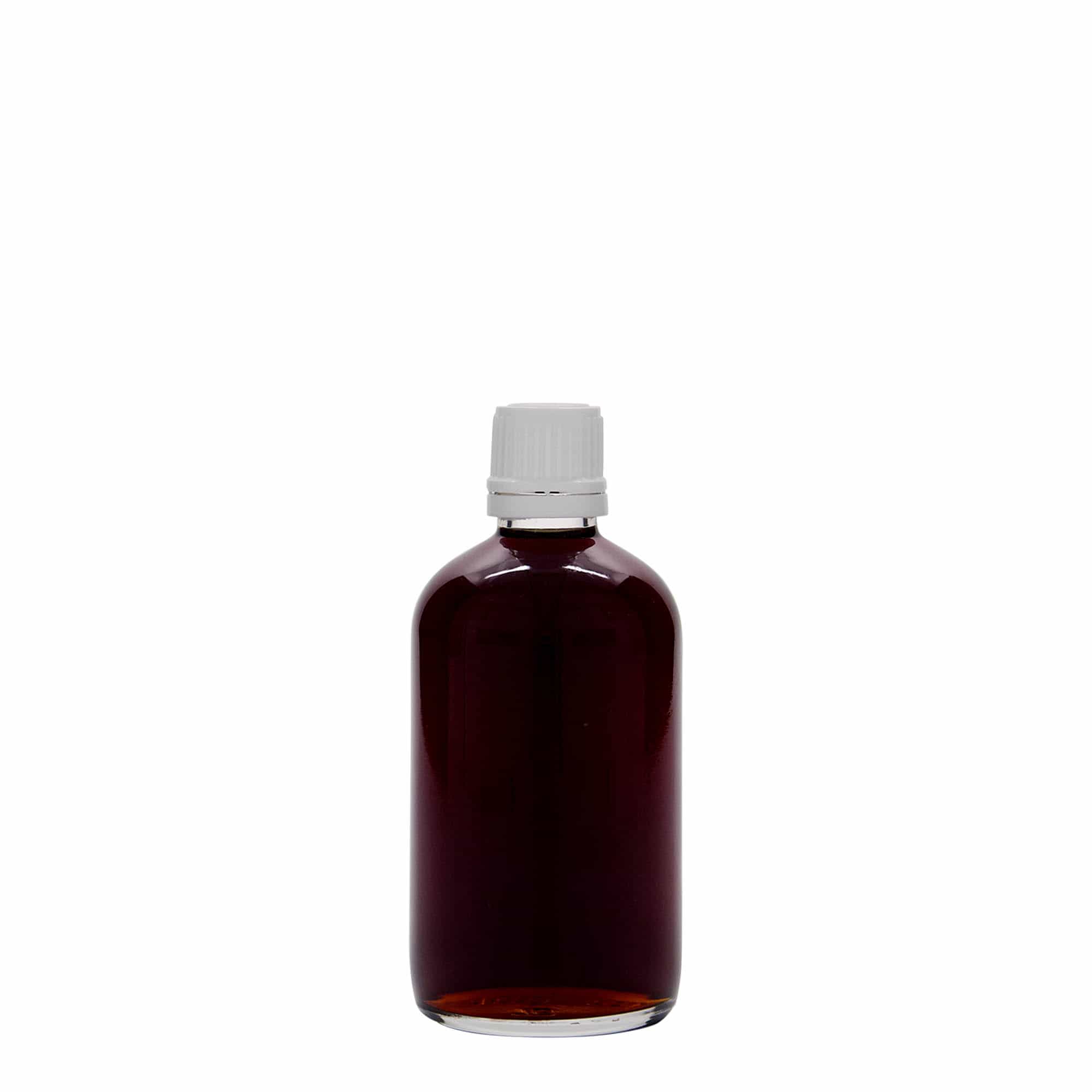 100 ml medicinflaska, glas, mynning: DIN 18