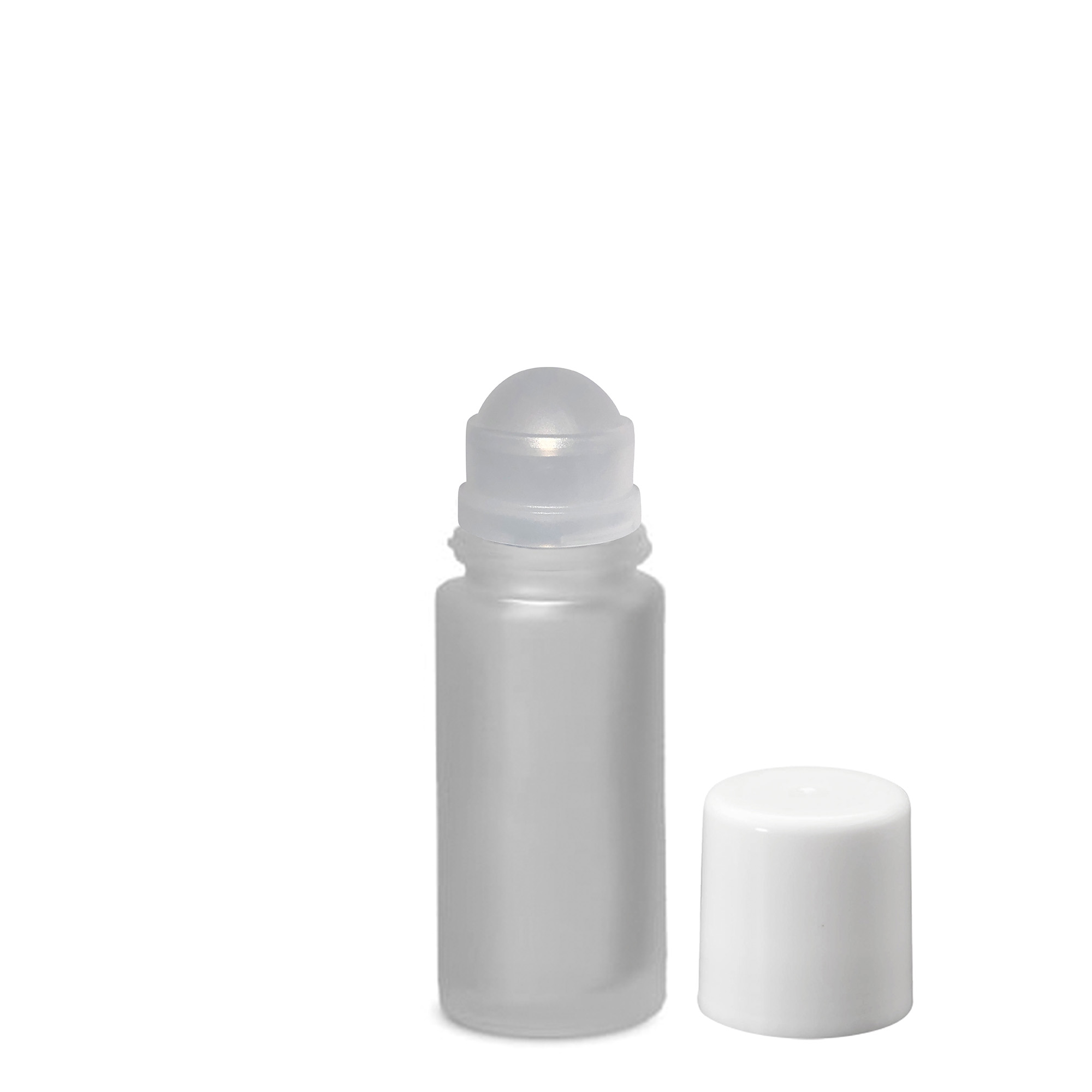50 ml roll-on-flaska, glas, frostad, öppning: skruvlock 50 ml roll-on-flaska, glas, frostad, öppning: skruvlock