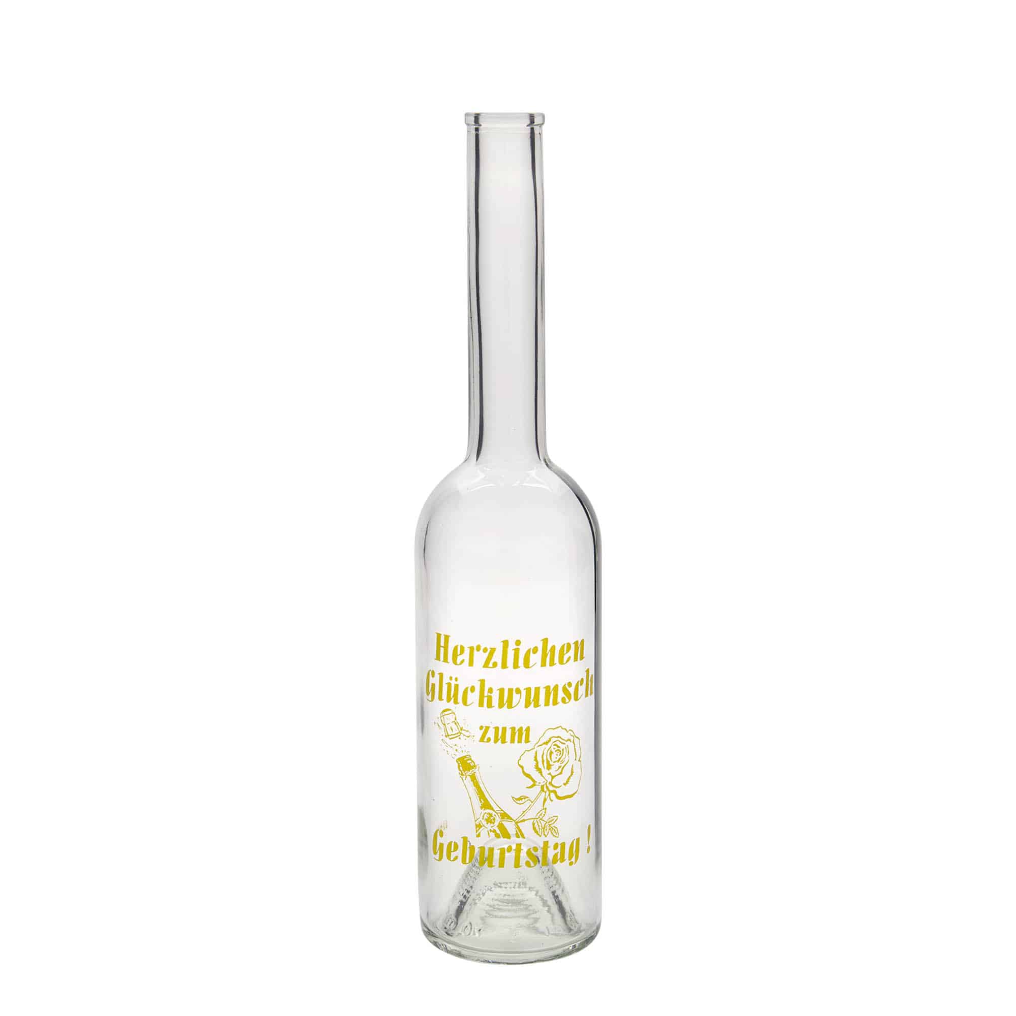 500 ml glasflaska 'Opera', motiv: äpple, öppning: kork