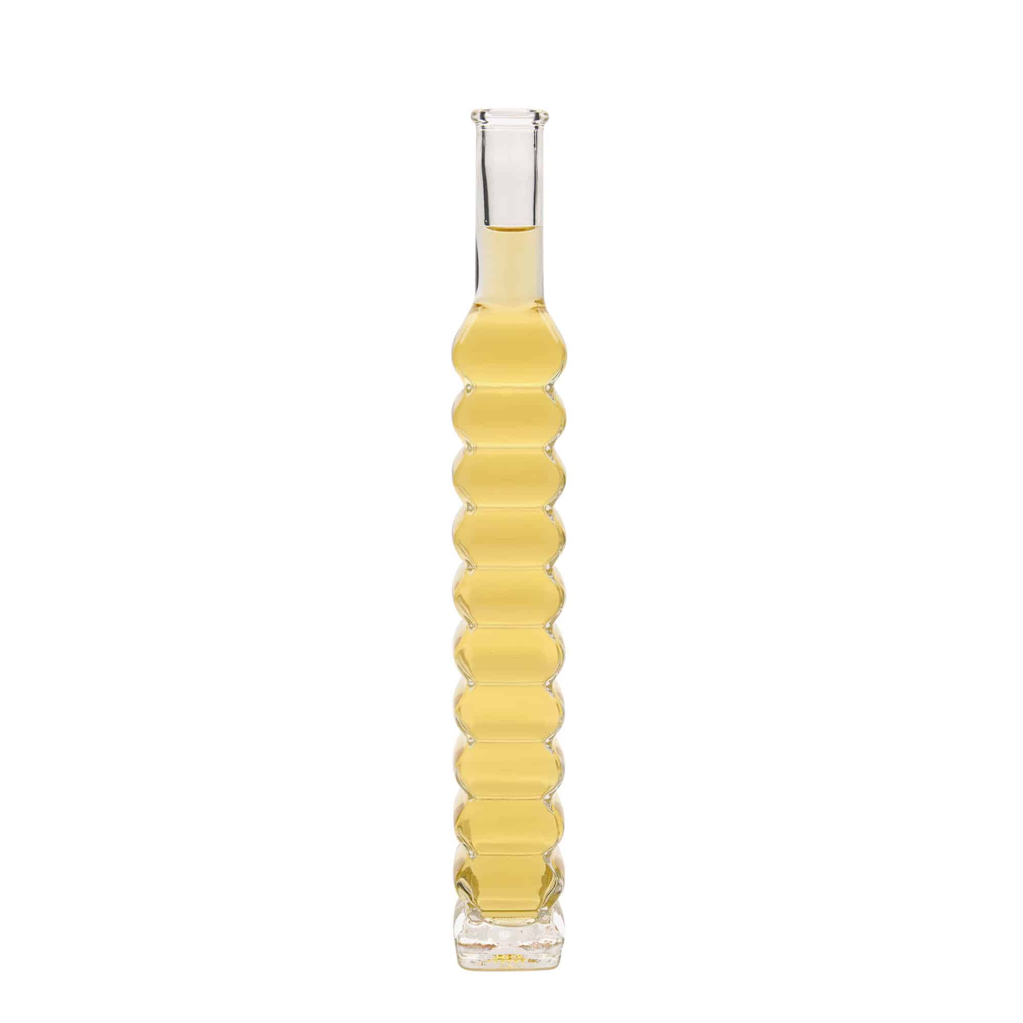 200 ml glasflaska Roma, kvadratisk, mynning: kork
