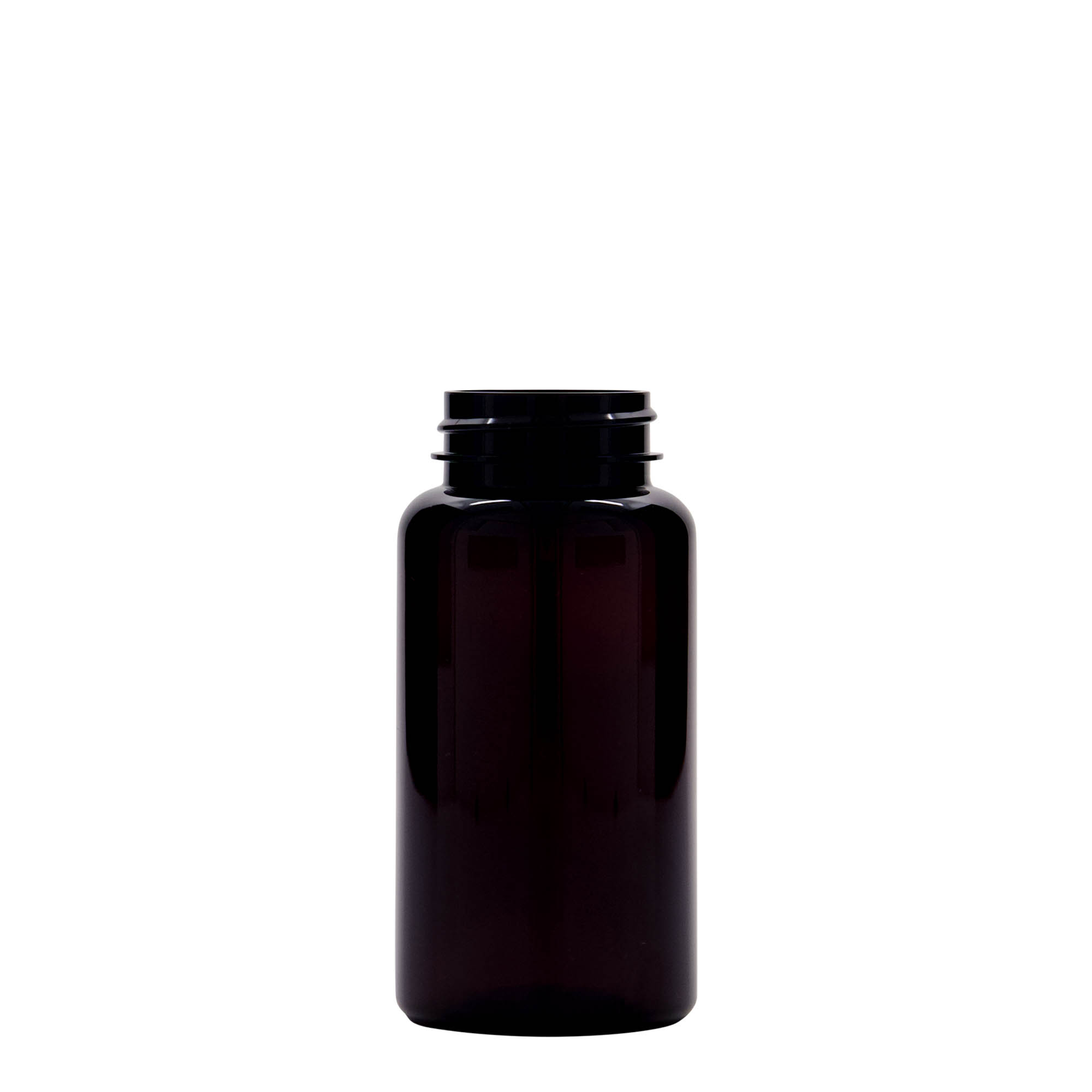 150 ml PET-flaska, plast, brun, öppning: 38/400