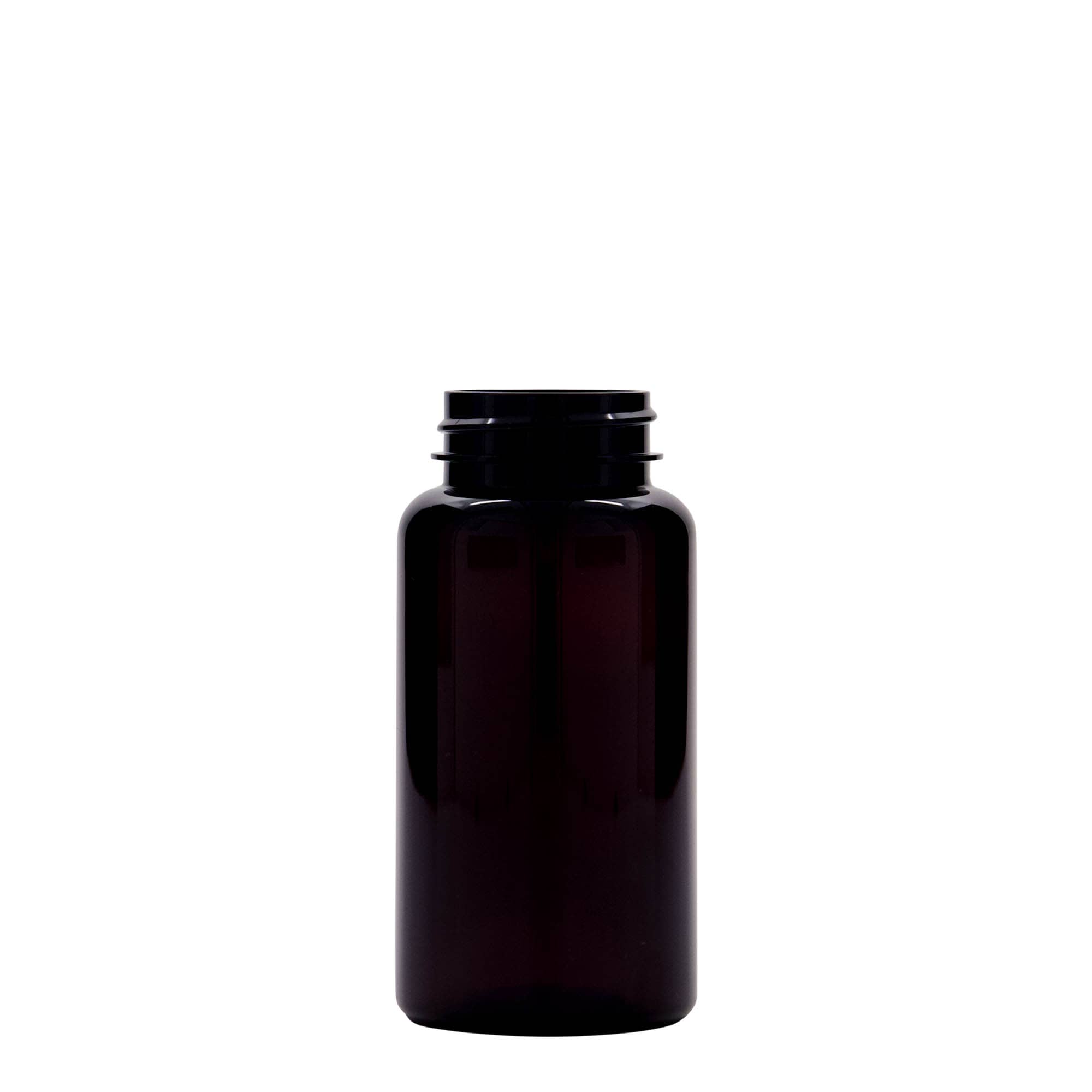 150 ml PET-flaska, plast, brun, öppning: 38/400