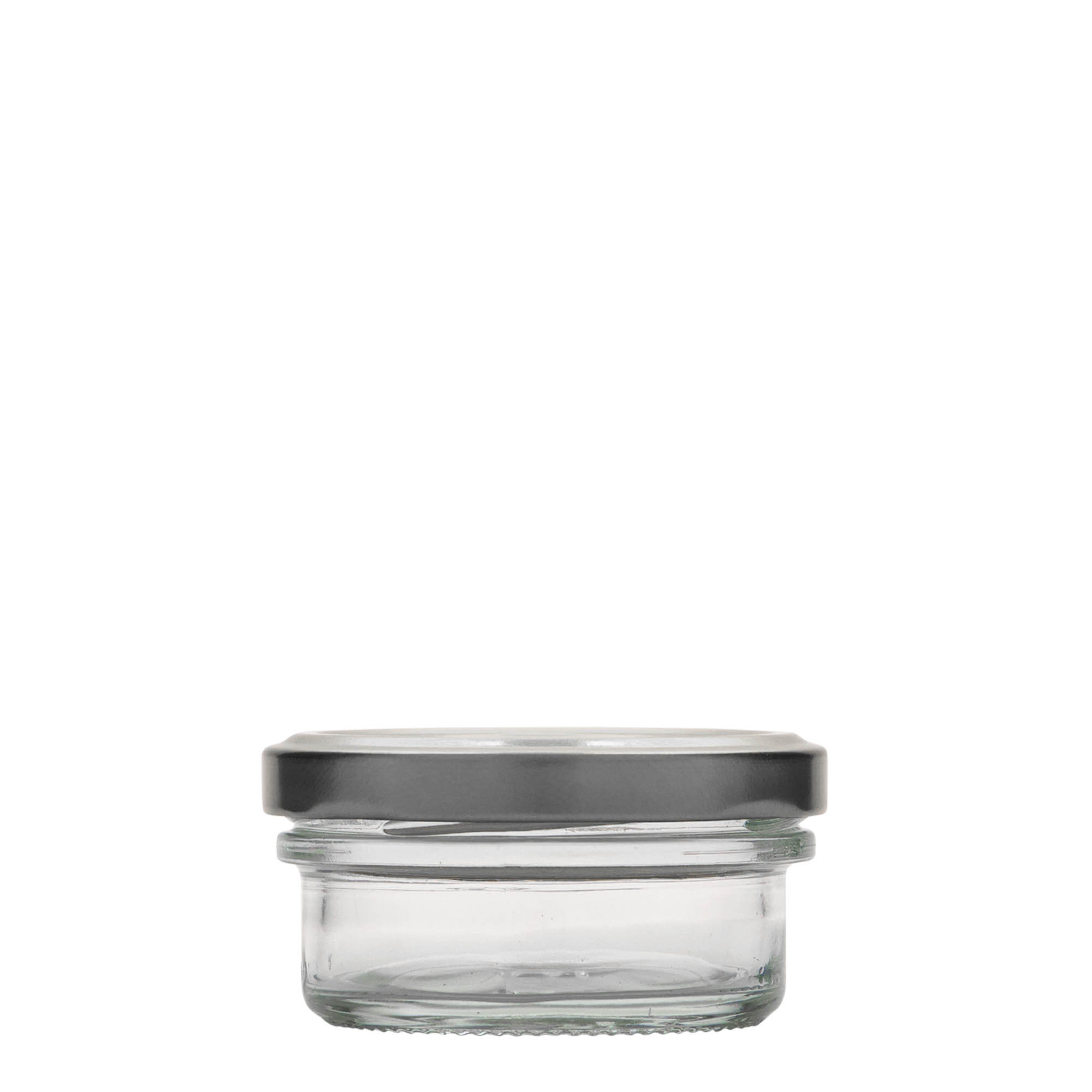 65 ml platt tappglas, mynning: Twist-Off (TO 66) 65 ml platt tappglas, mynning: Twist-Off (TO 66)