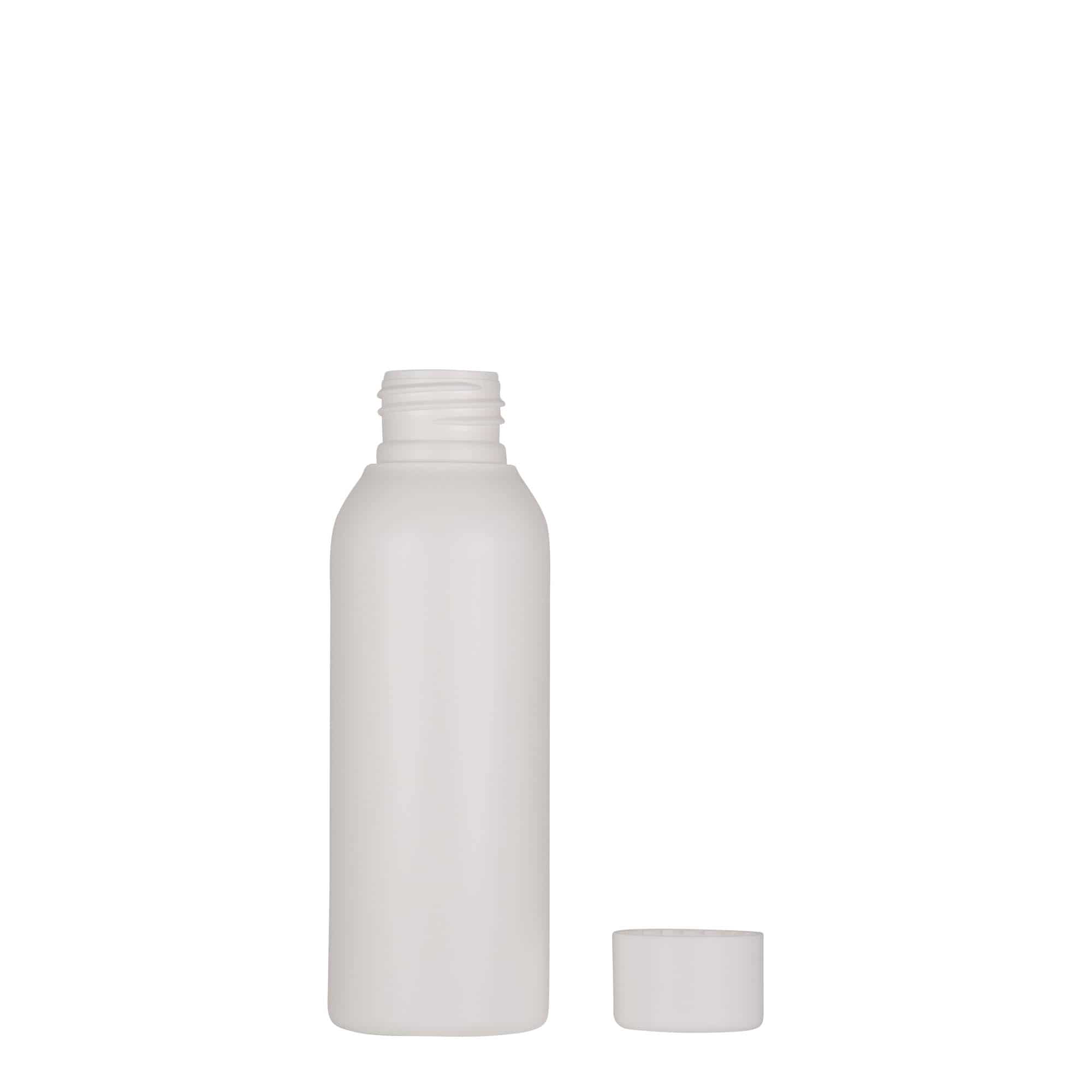 100 ml plastflaska 'Tuffy', HDPE, vit, mynning: GPI 24/410