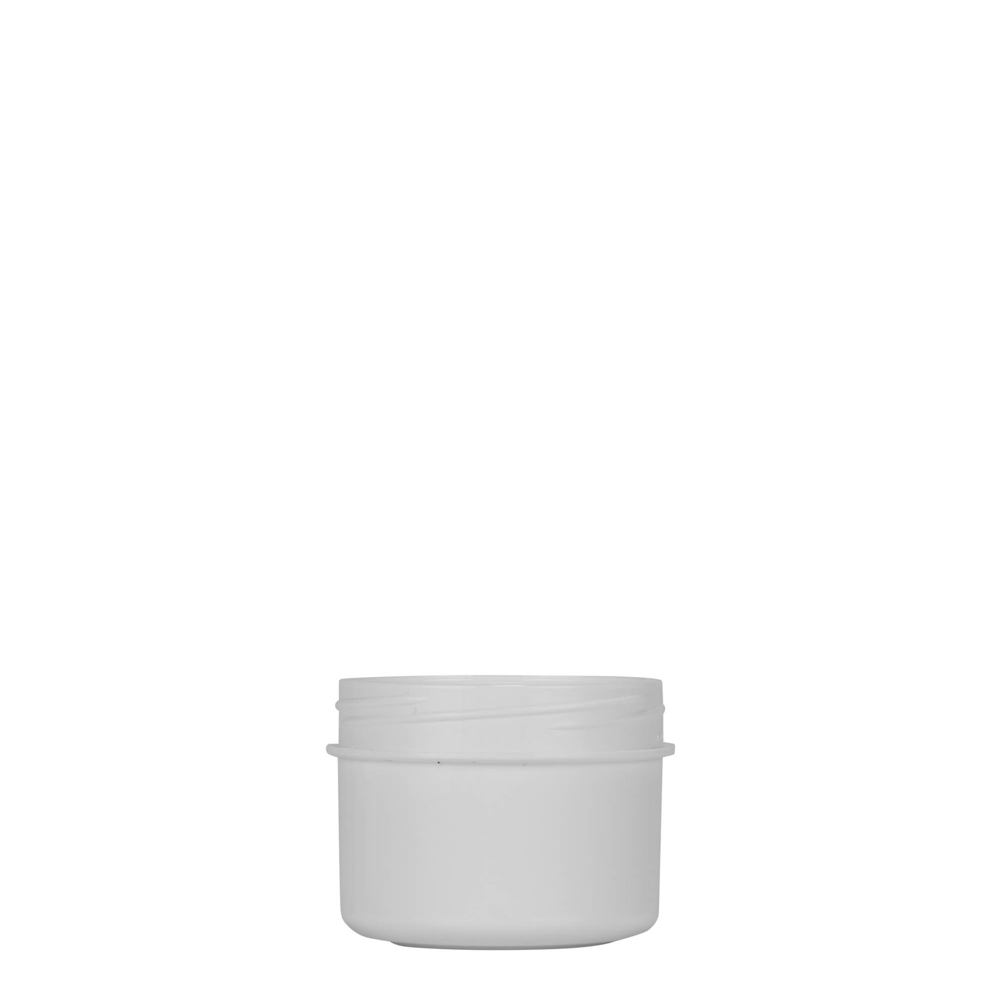 35 ml plastburk 'White Line', PP, vit, öppning: skruvlock