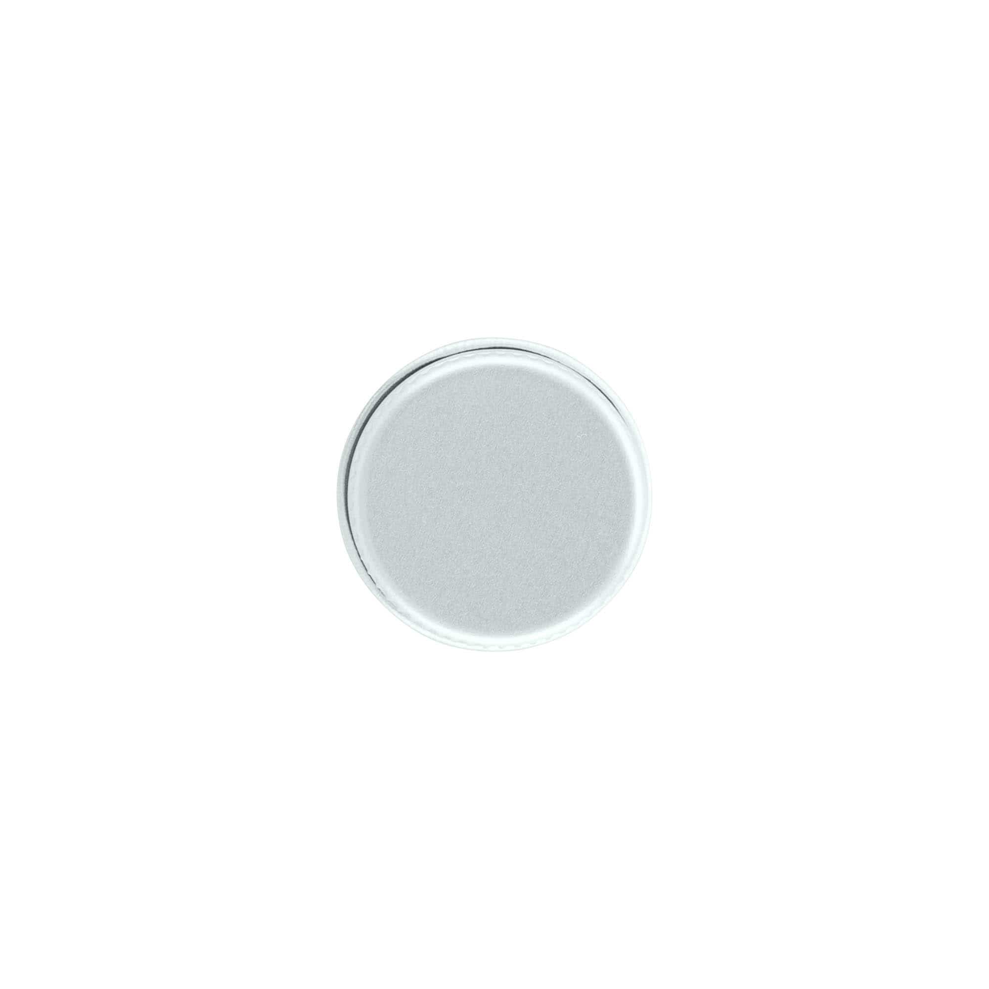 Skruvlock, metall, silver, för mynning: 24/410