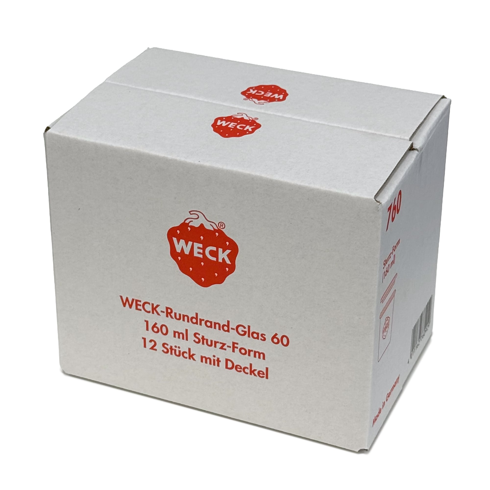 12x 160 ml WECK-störtglas med glaslock RR 60