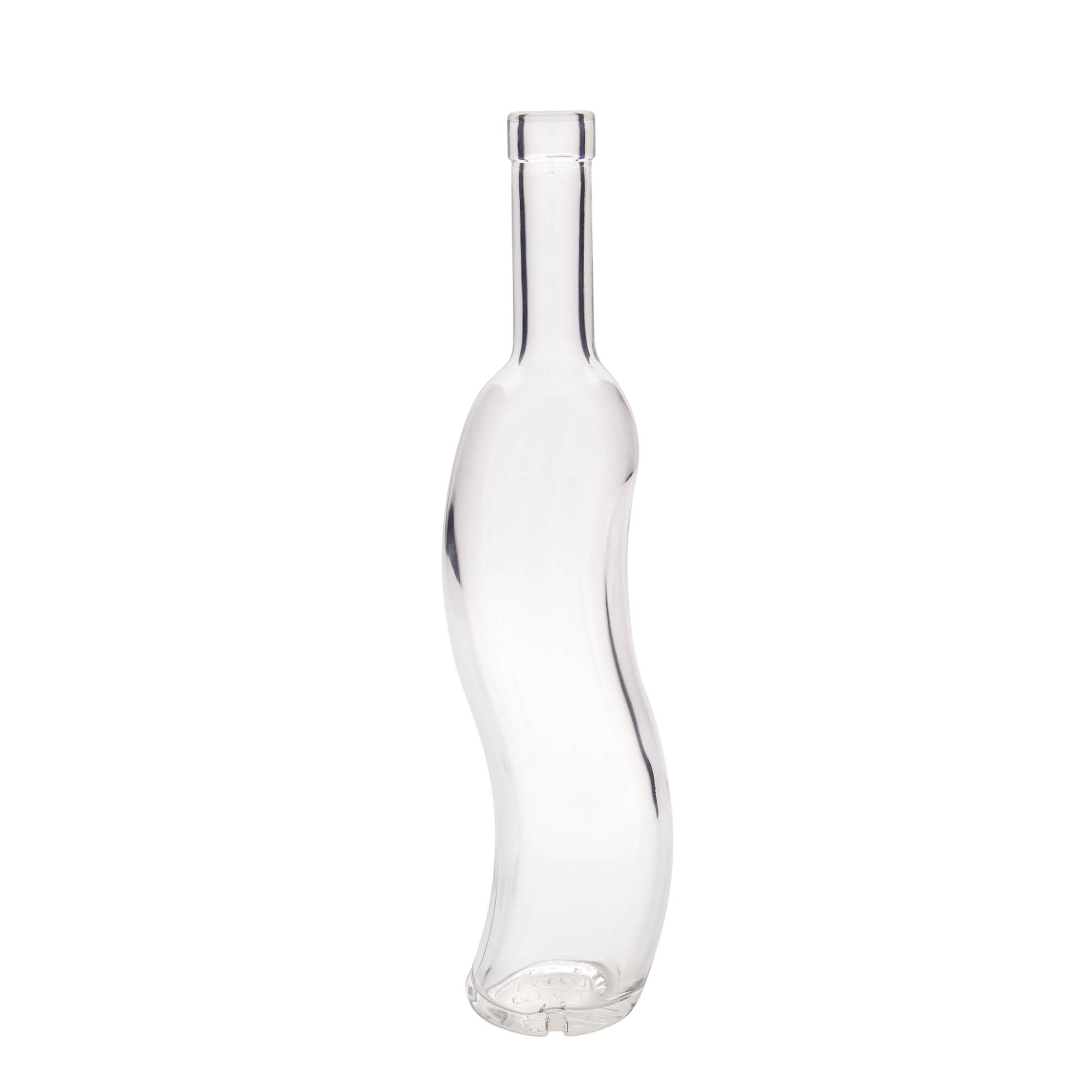 500 ml glasflaska 'La-Ola', halvrund, mynning: kork