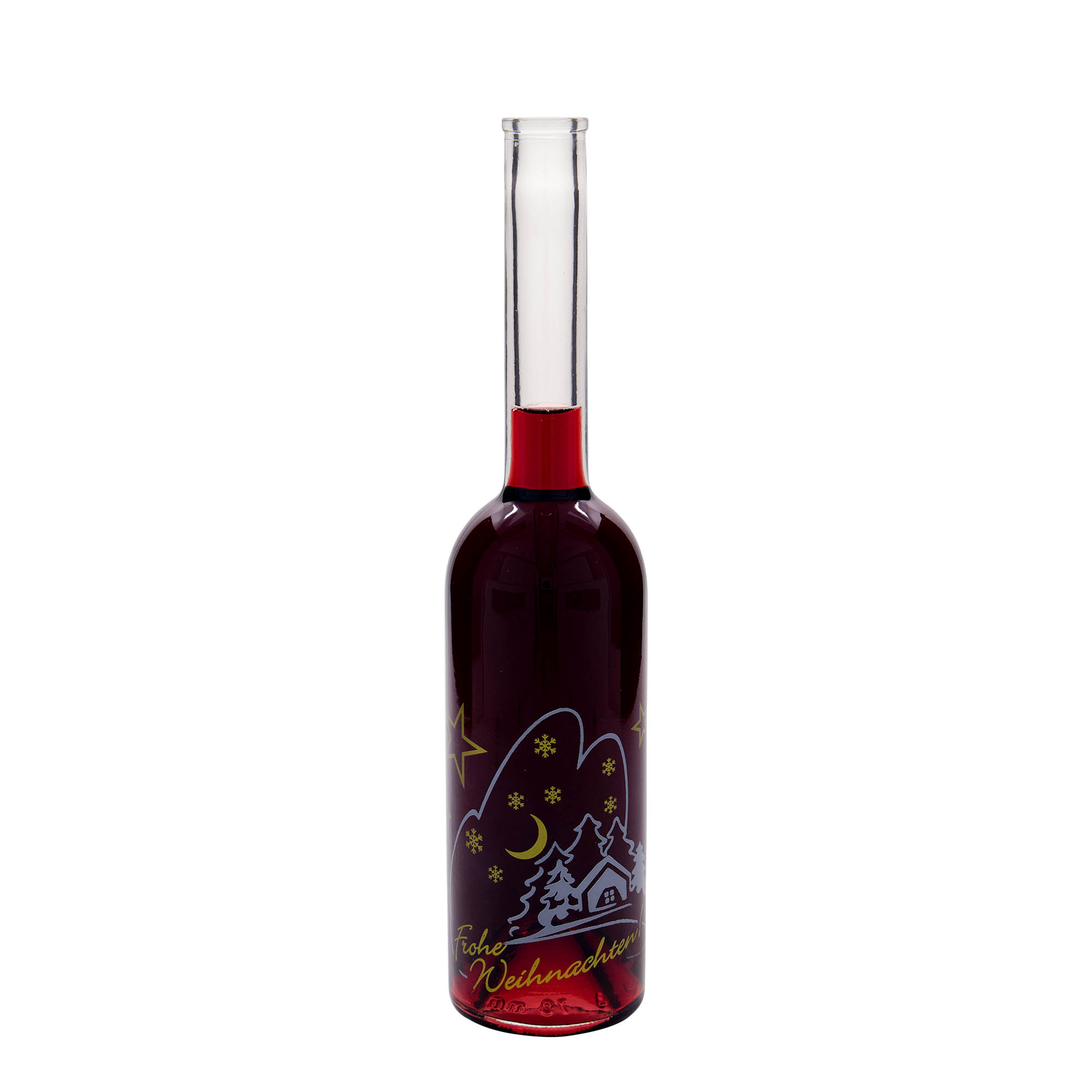500 ml glasflaska 'Opera', motiv: julidyll, mynning: kork 500 ml glasflaska 'Opera', motiv: julidyll, mynning: kork