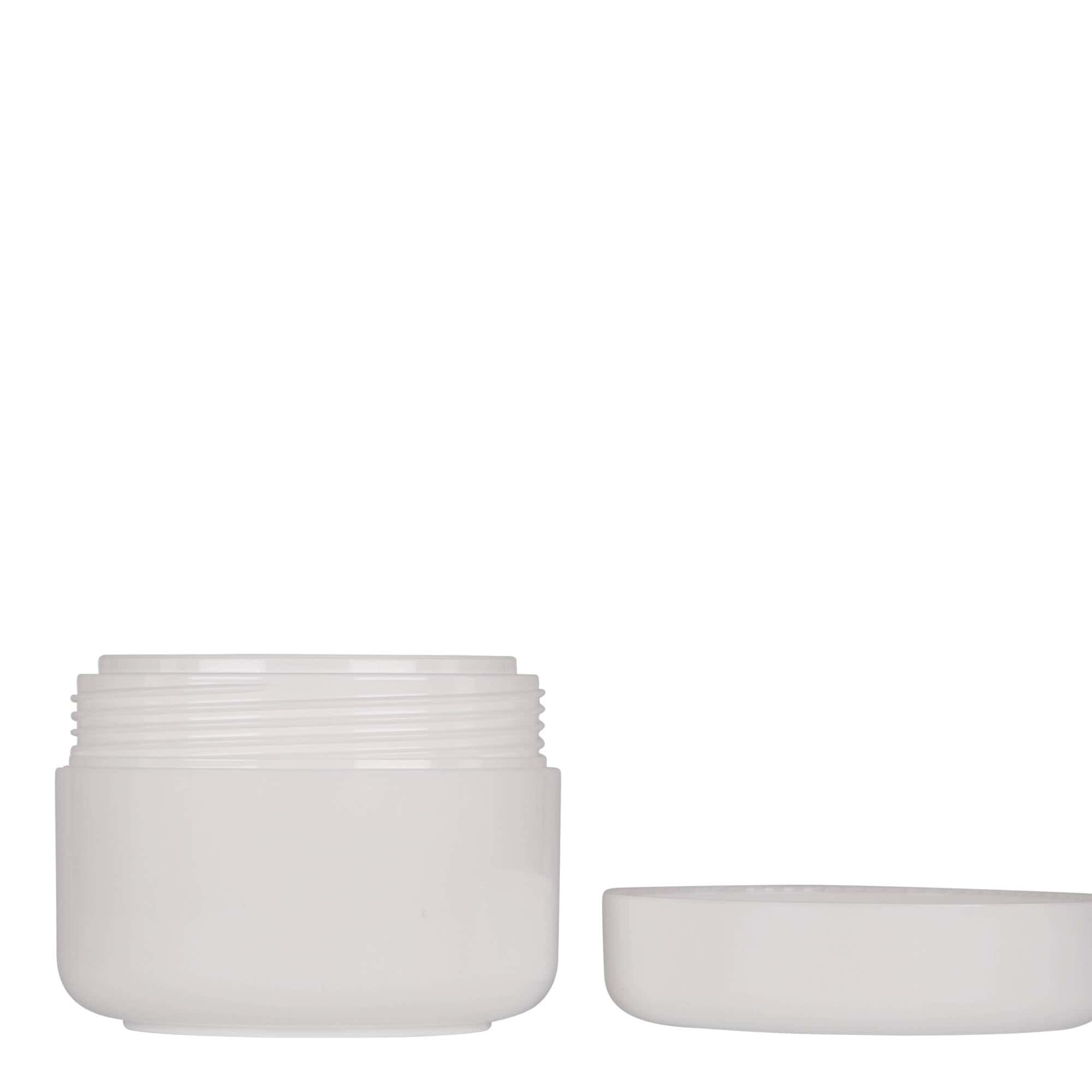 100 ml plastburk 'Bianca', PP, vit, öppning: skruvlock