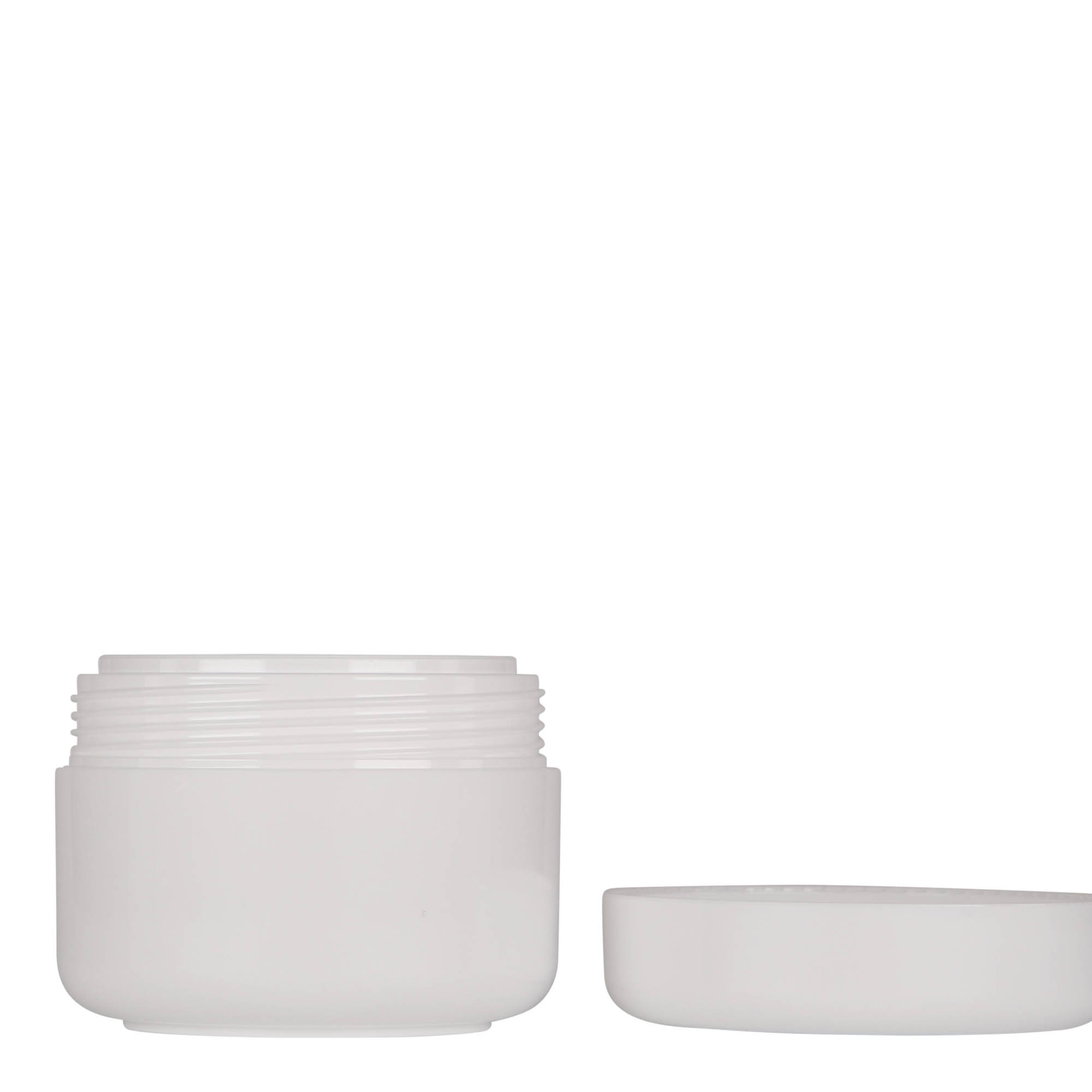 100 ml plastburk 'Bianca', PP, vit, öppning: skruvlock