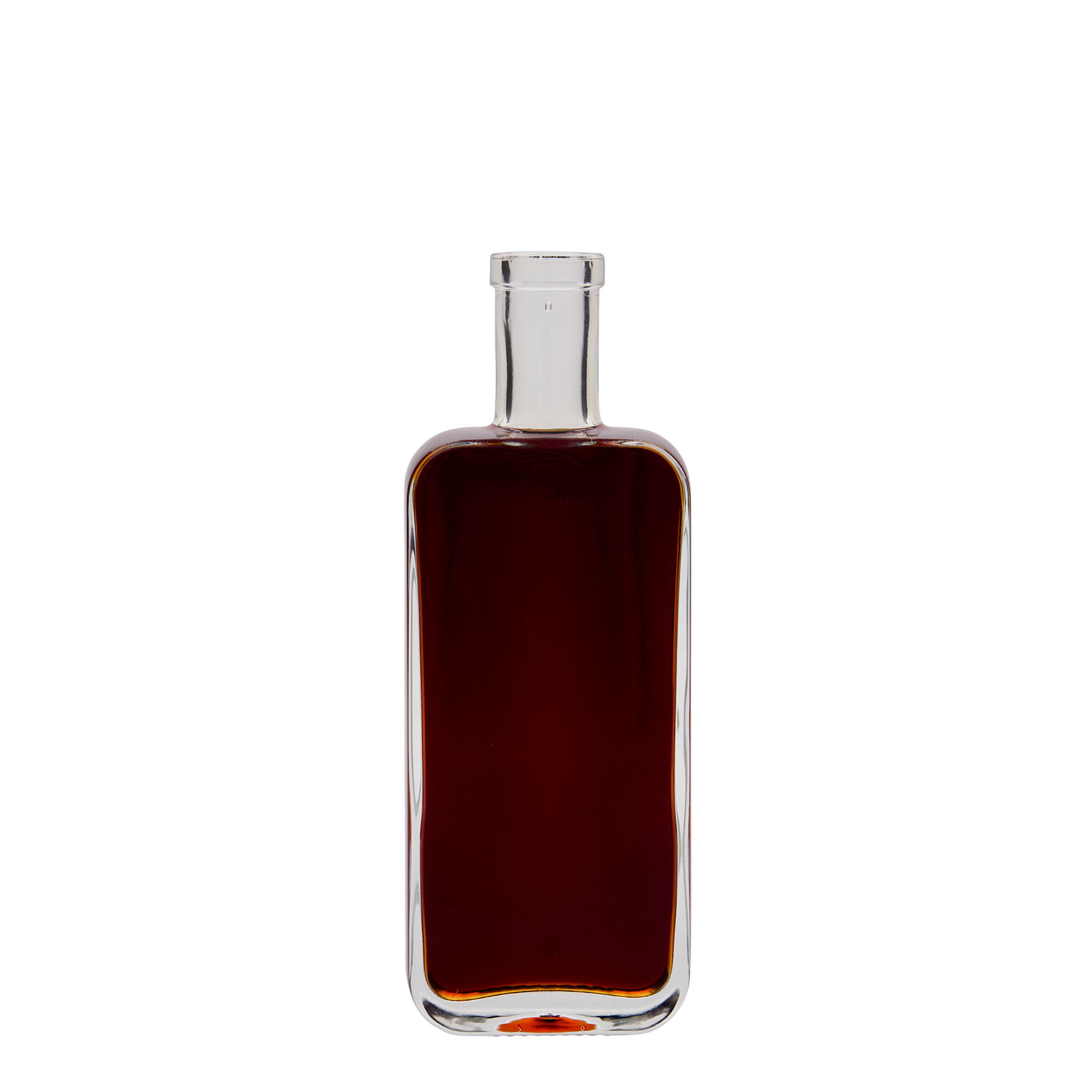 200 ml glasflaska 'Nice', rektangulär, mynning: kork