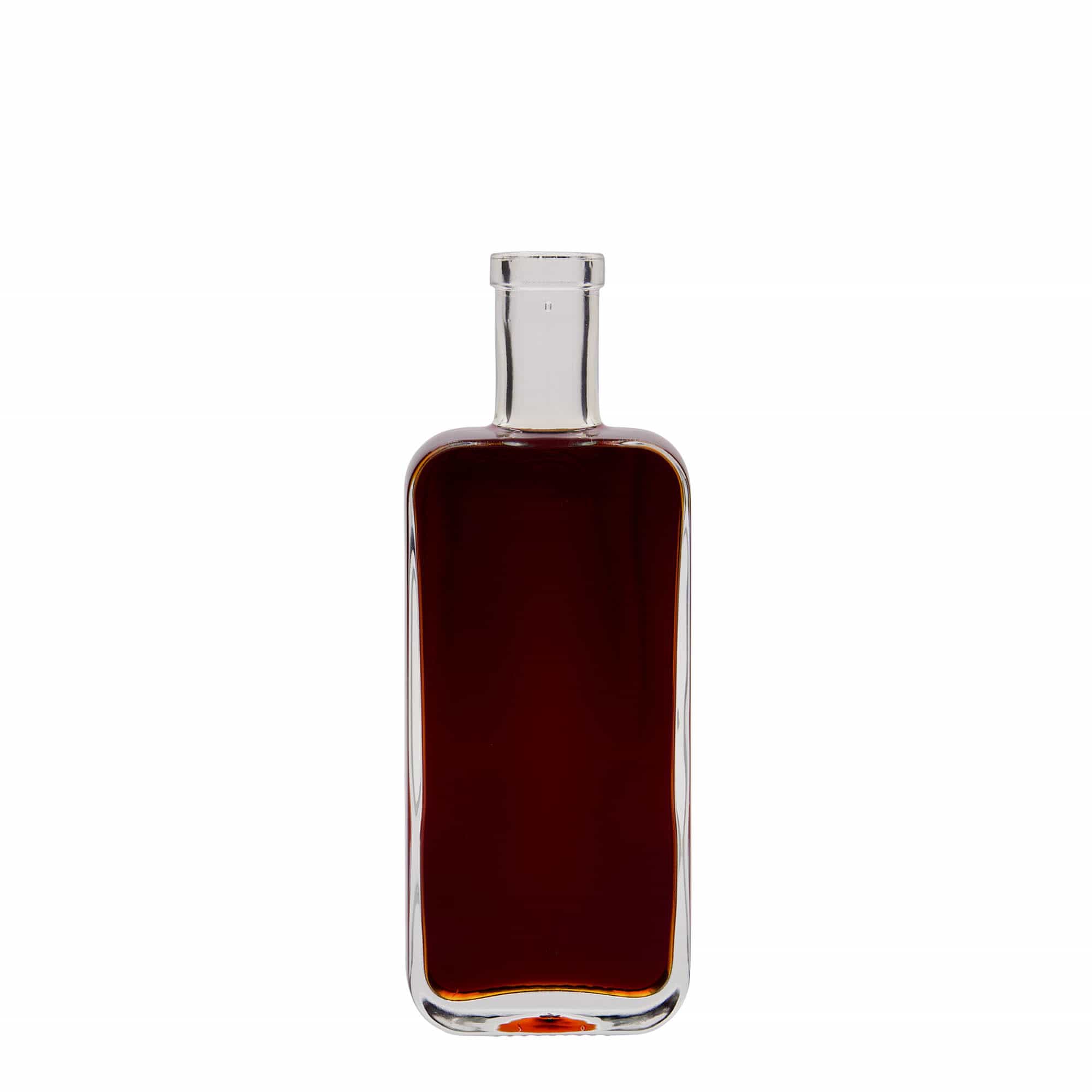 200 ml glasflaska 'Nice', rektangulär, öppning: kork