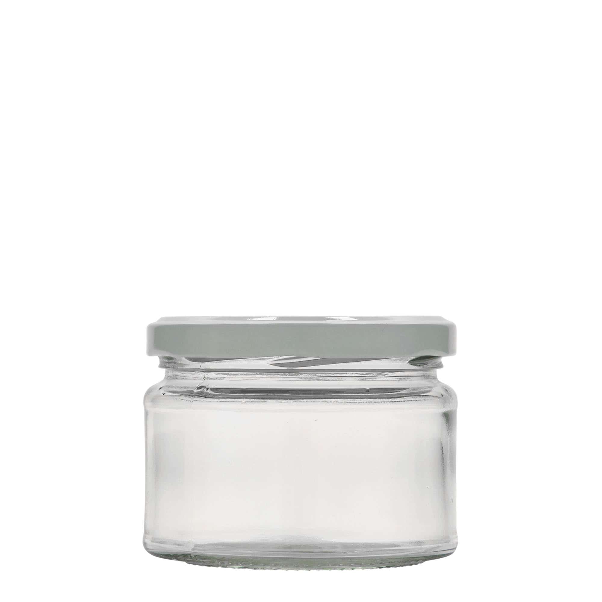280 ml platt rund burk, mynning: twist off (TO 82)